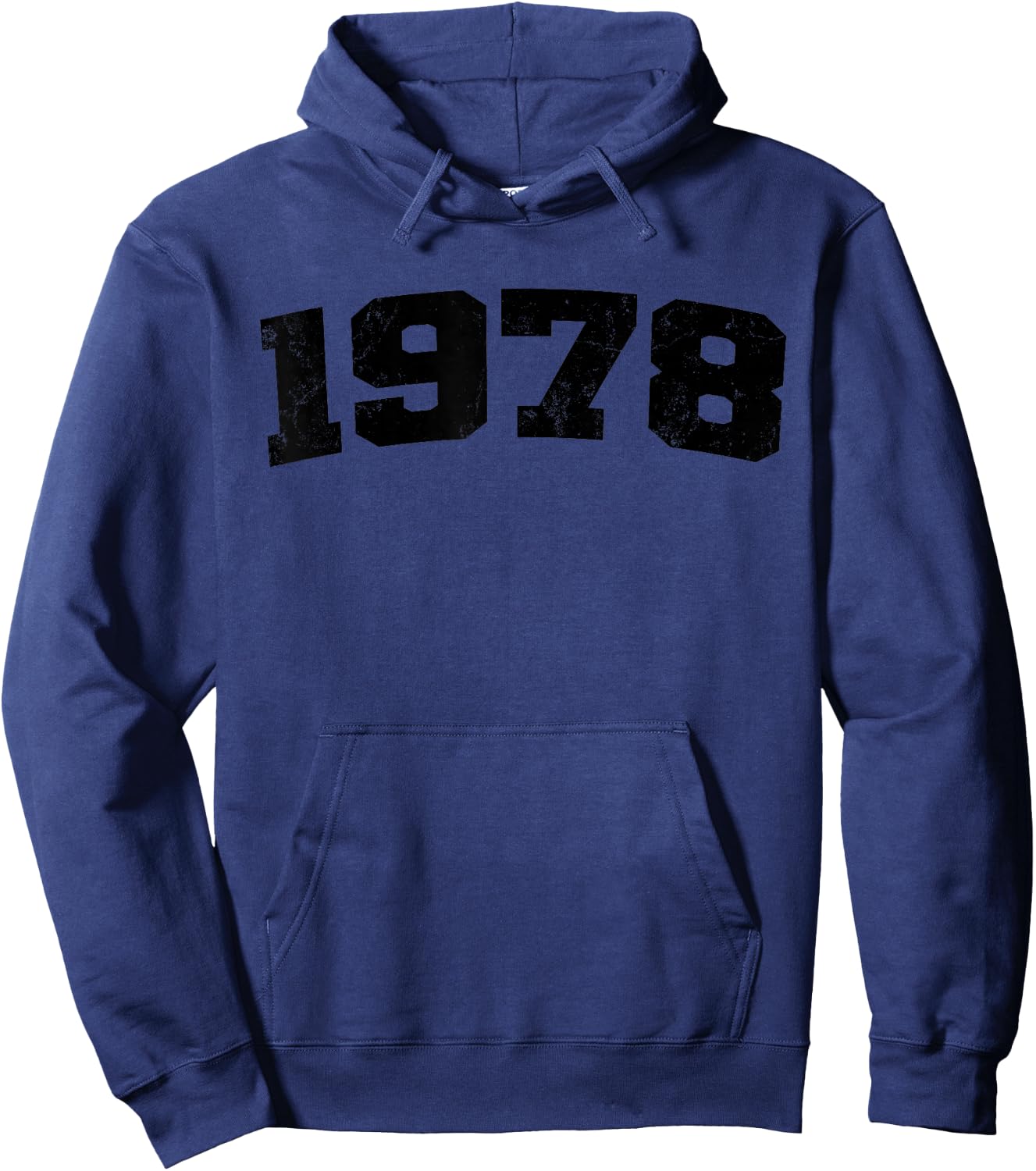 1978 Vintage Arched Varsity Retro Distressed Birthday Year Hoodie - Hoodie | Navy