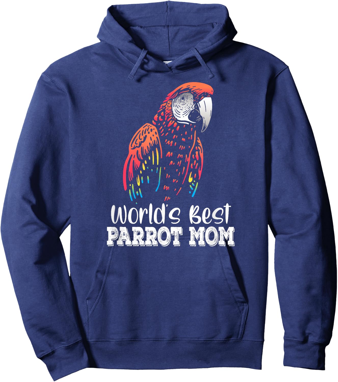 World's Best Parrot Mom Ara Macao Scarlet Macaw Pet Owner Hoodie - Hoodie | Navy