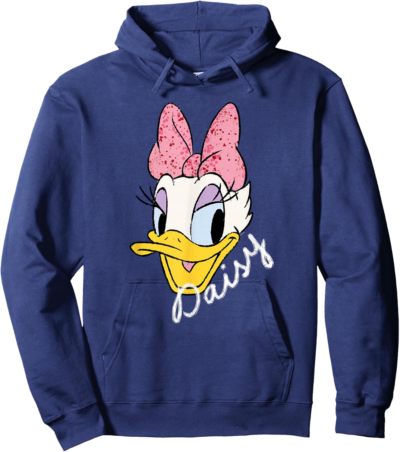 Disney Daisy Duck Sassy & Glamorous Speckled Bow and Name Hoodie - Hoodie | Navy