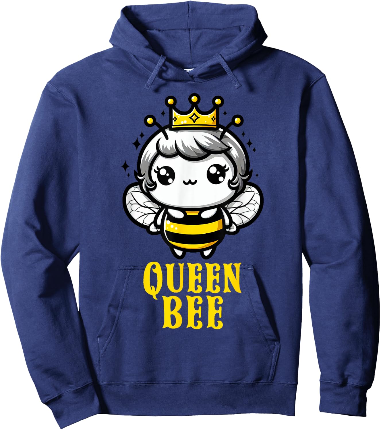 Queen Bee Crown Women Men Girls Honey Hive Bee Keeper Bee Hoodie - Hoodie | Navy