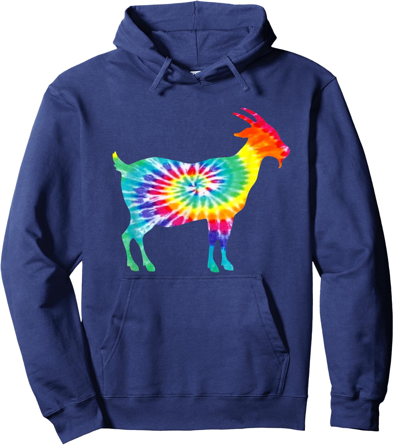 Goat Tie Dye Silhouette Hoodie - Hoodie | Navy