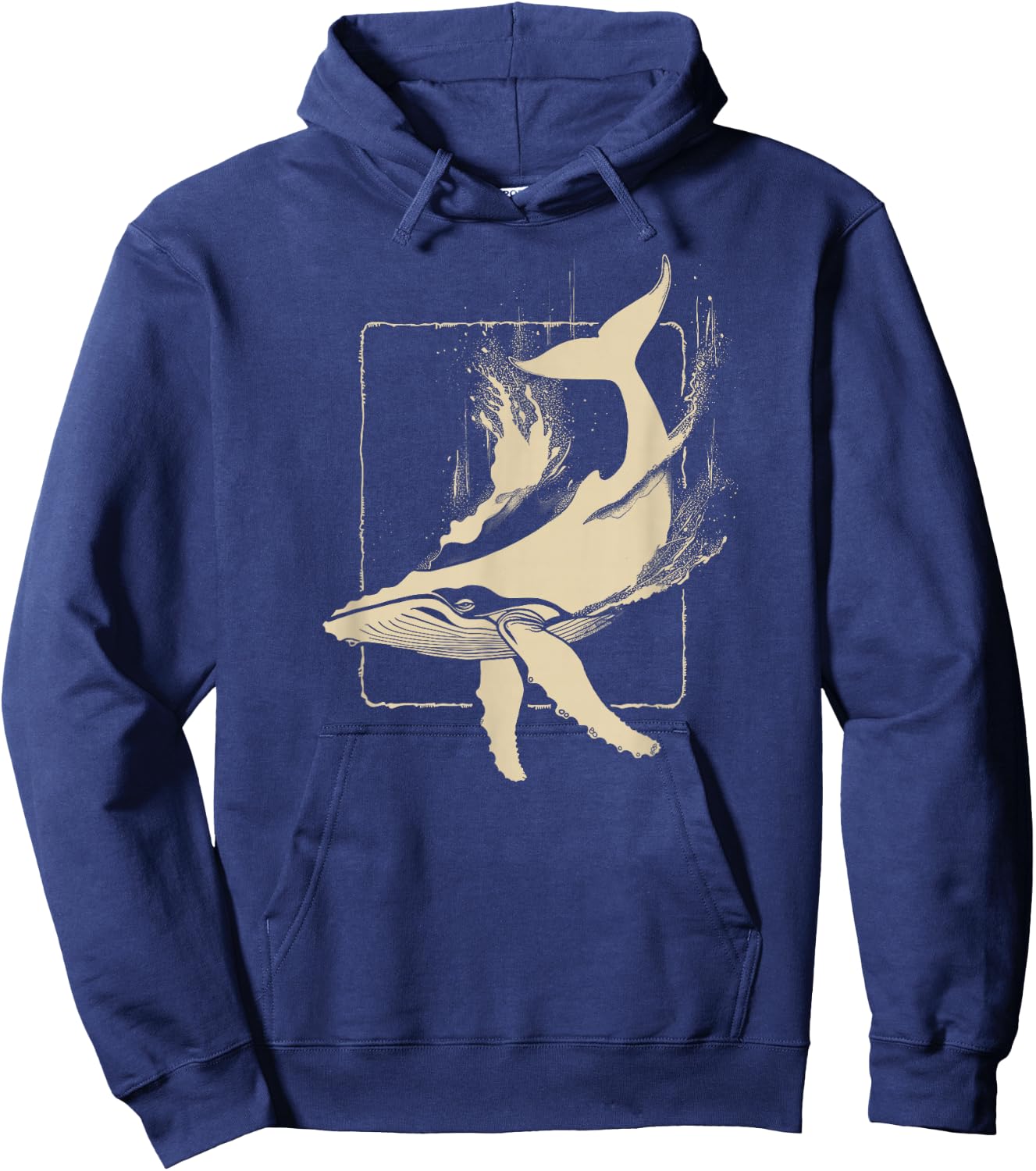 Whale | Blue Whale Orca Narwhal Beluga Humpback Whale Hoodie - Hoodie | Navy