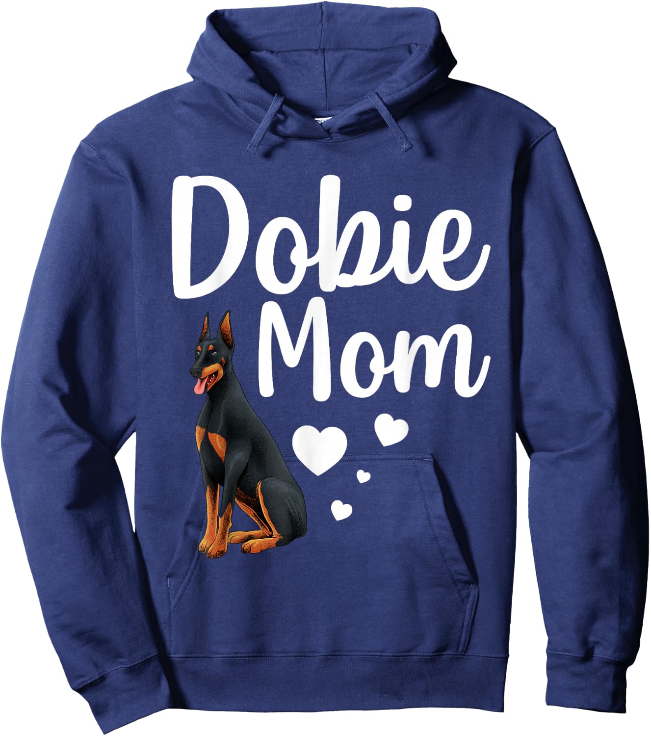 Funny Dobie Mom Art For Mom Women Doberman Dog Lovers Hoodie - Hoodie | Navy