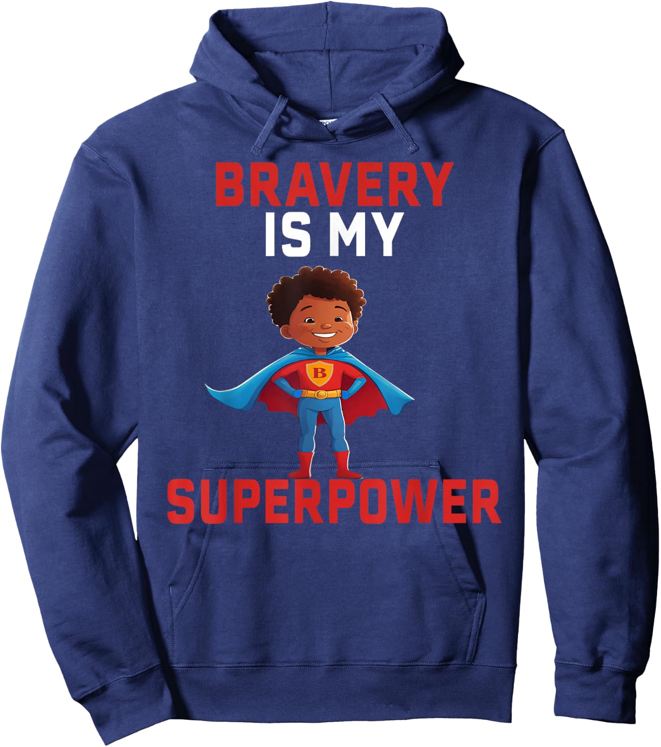 Bravery Is My Superpower Kids Surgery Recovery Clothing Gift Hoodie - Hoodie | Navy