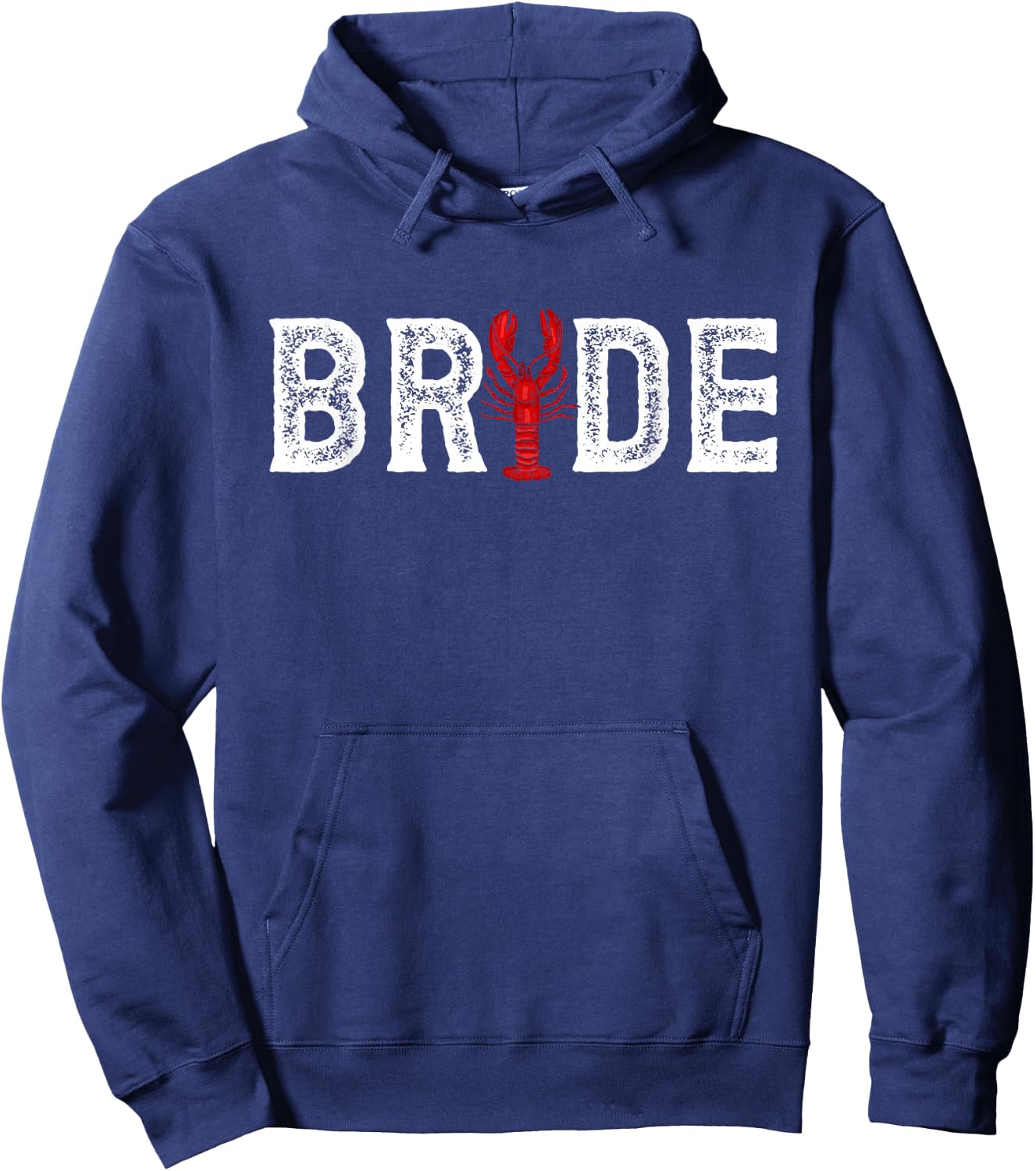 Bride Crawfish Wedding Partner Look Hoodie - Hoodie | Navy