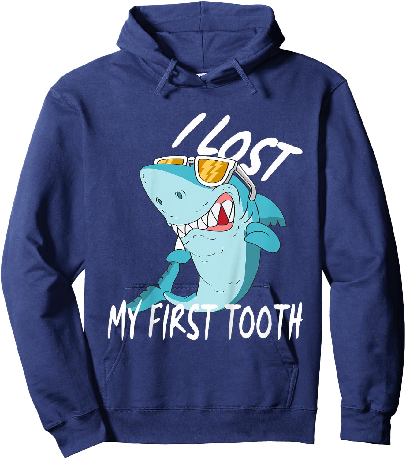 Funny Tooth Fairy Gifts - Cute Shark I Lost My First Tooth Hoodie - Hoodie | Navy