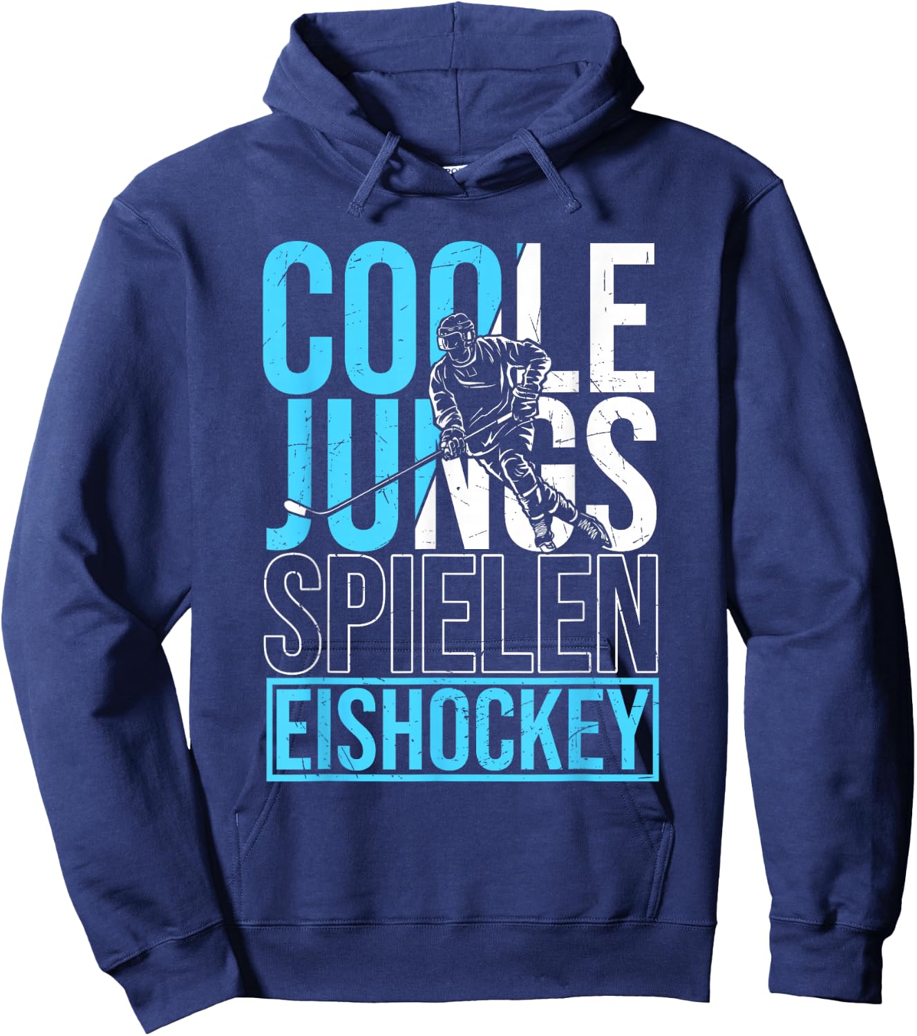 Cool Boys Playing Ice Hockey Ice Hockey Player Boys' , black Hoodie - Hoodie | Navy