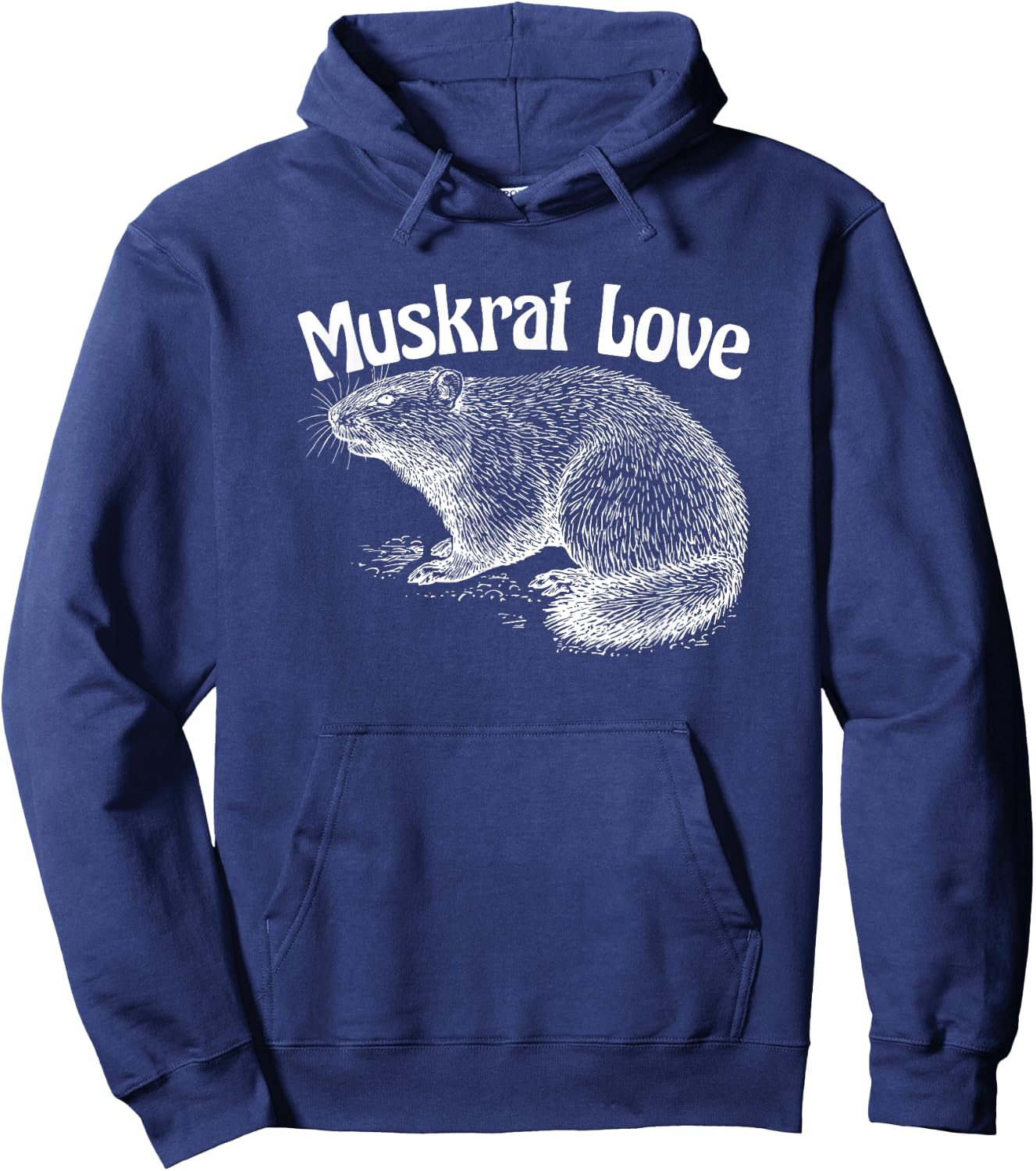 Muskrat Love Cute and Funny Unusual Family Pet Hoodie - Hoodie | Navy