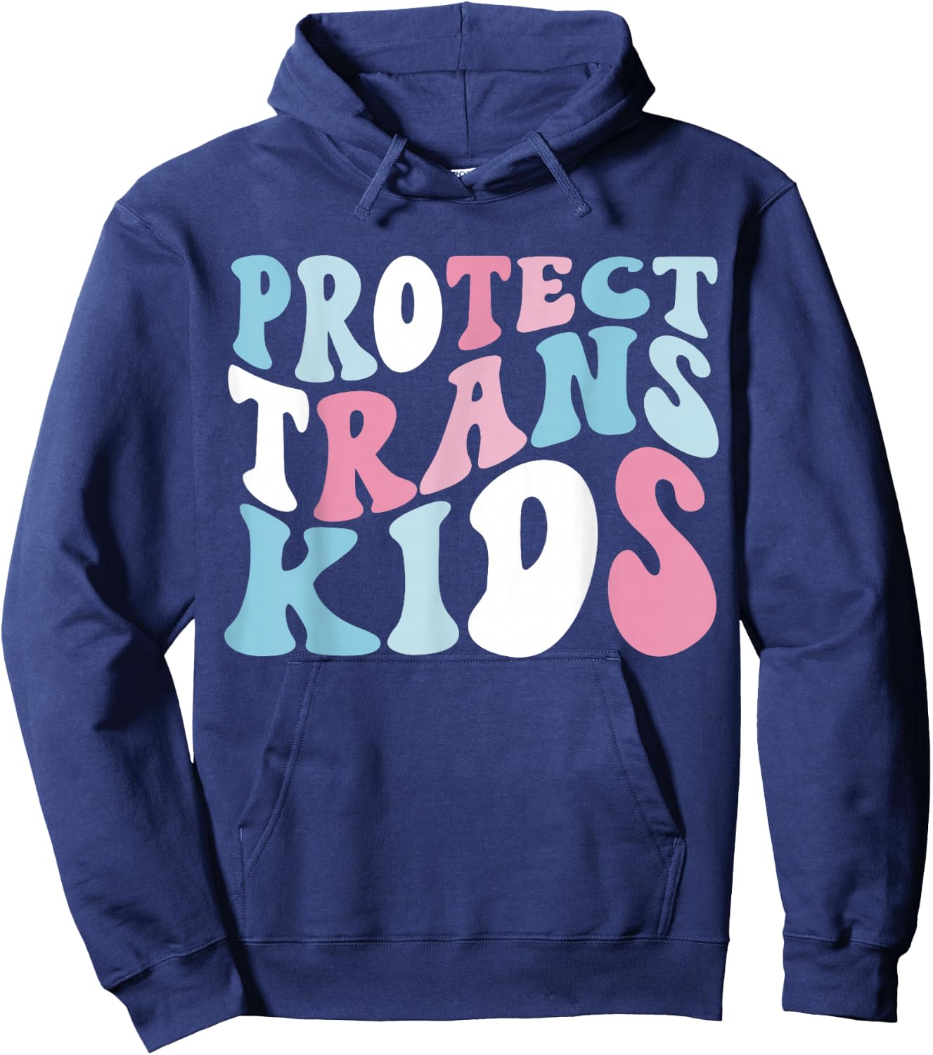 Groovy Protect Trans Kids Transgender LGBTQ Pride Month Hoodie - Hoodie | Navy
