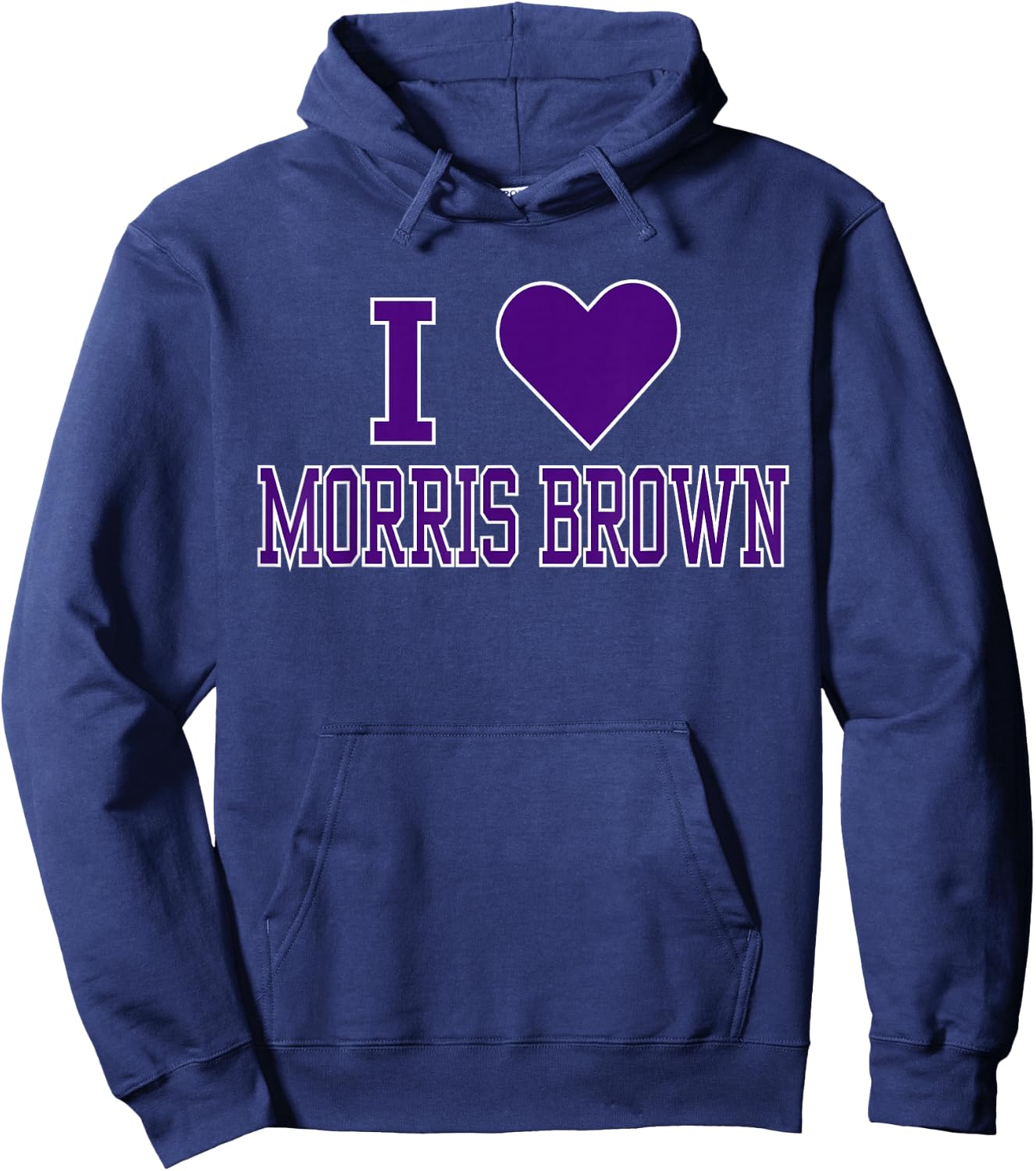 I Love Morris Brown College Apparel Sports Fan Hoodie - Hoodie | Navy