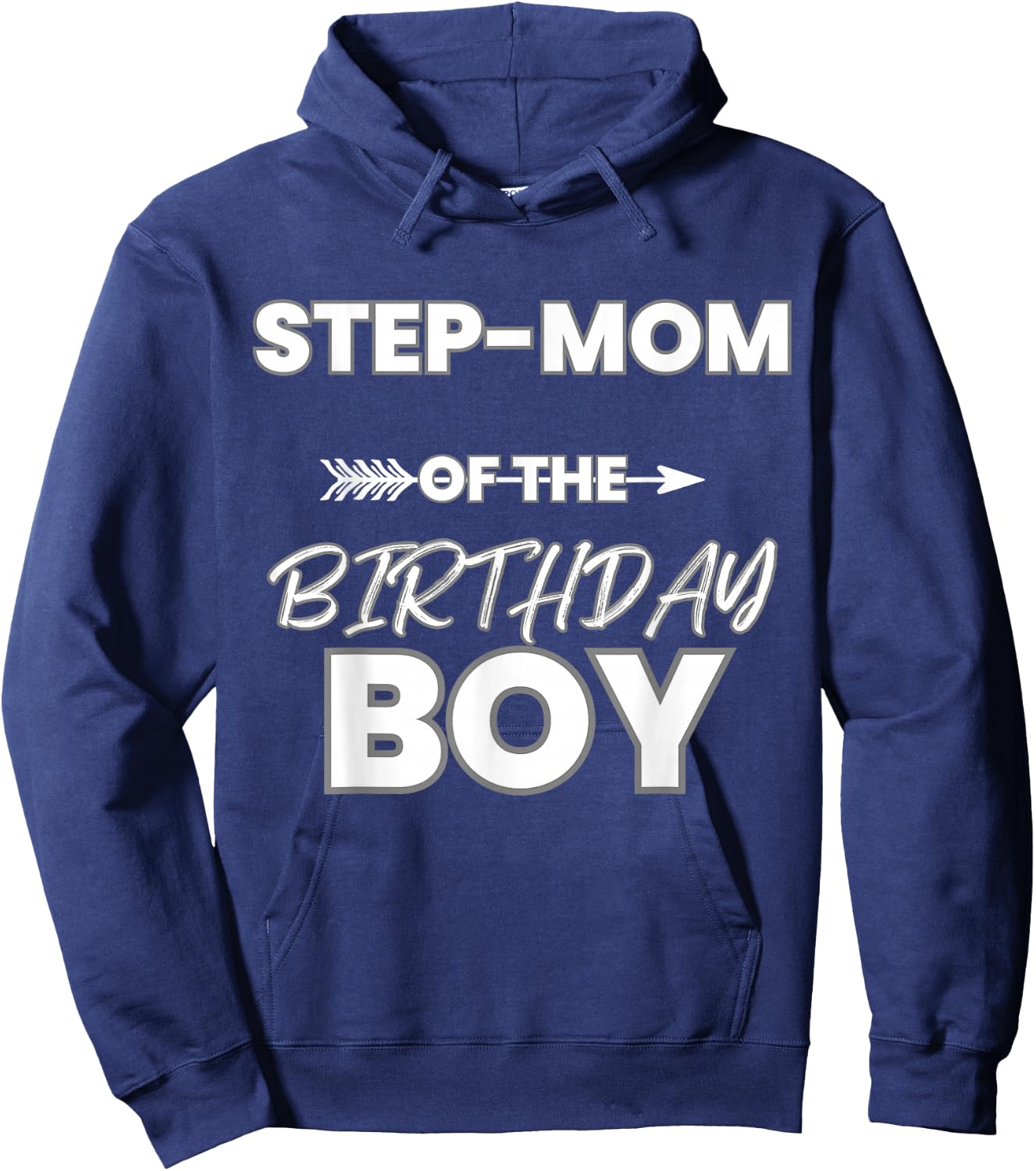 Step-Mom Of The Birthday Boy Matching Themed Party Family Hoodie - Hoodie | Navy