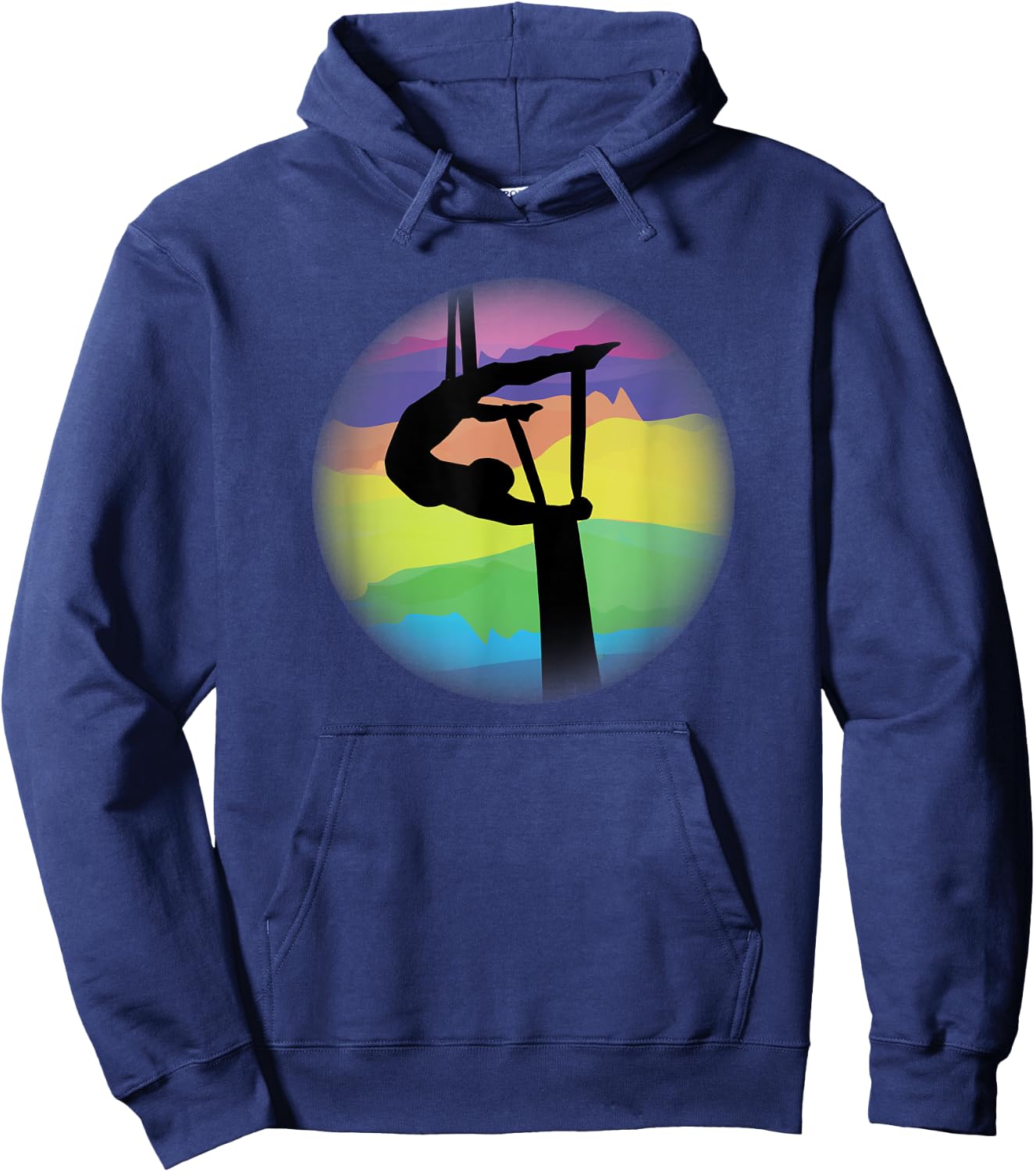 Aerial Silks Bright Silhouette Graphic Hoodie - Hoodie | Navy