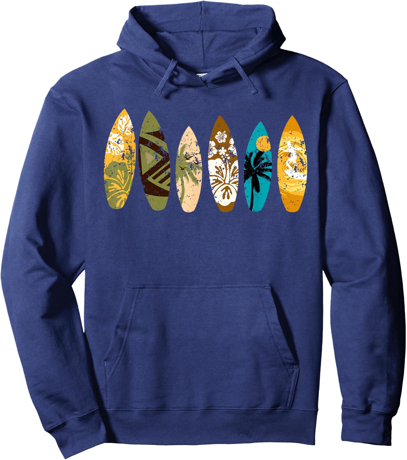 Vintage Surfboard Lovers Surfing Expert Surfers Surfboarding Hoodie - Hoodie | Navy