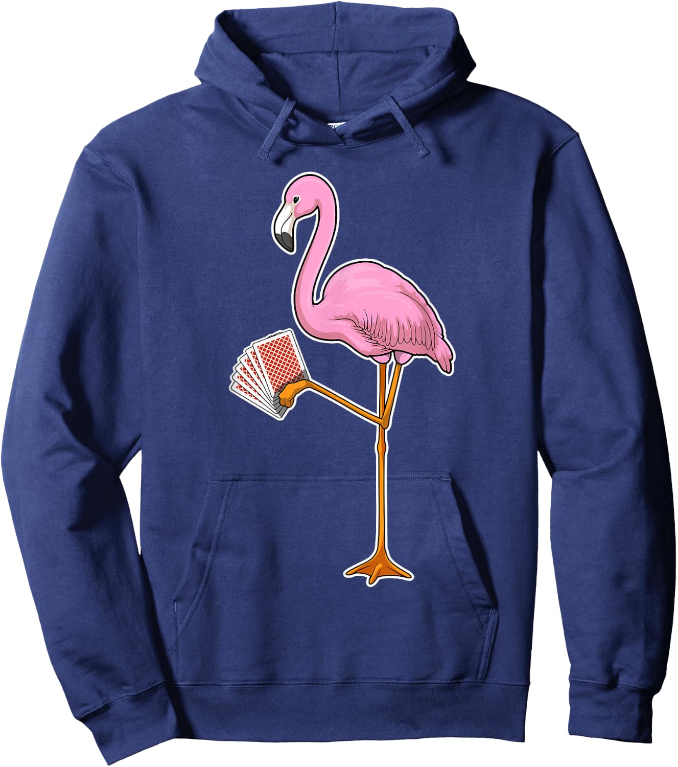 Flamingo Poker Poker cards Card game Hoodie - Hoodie | Navy