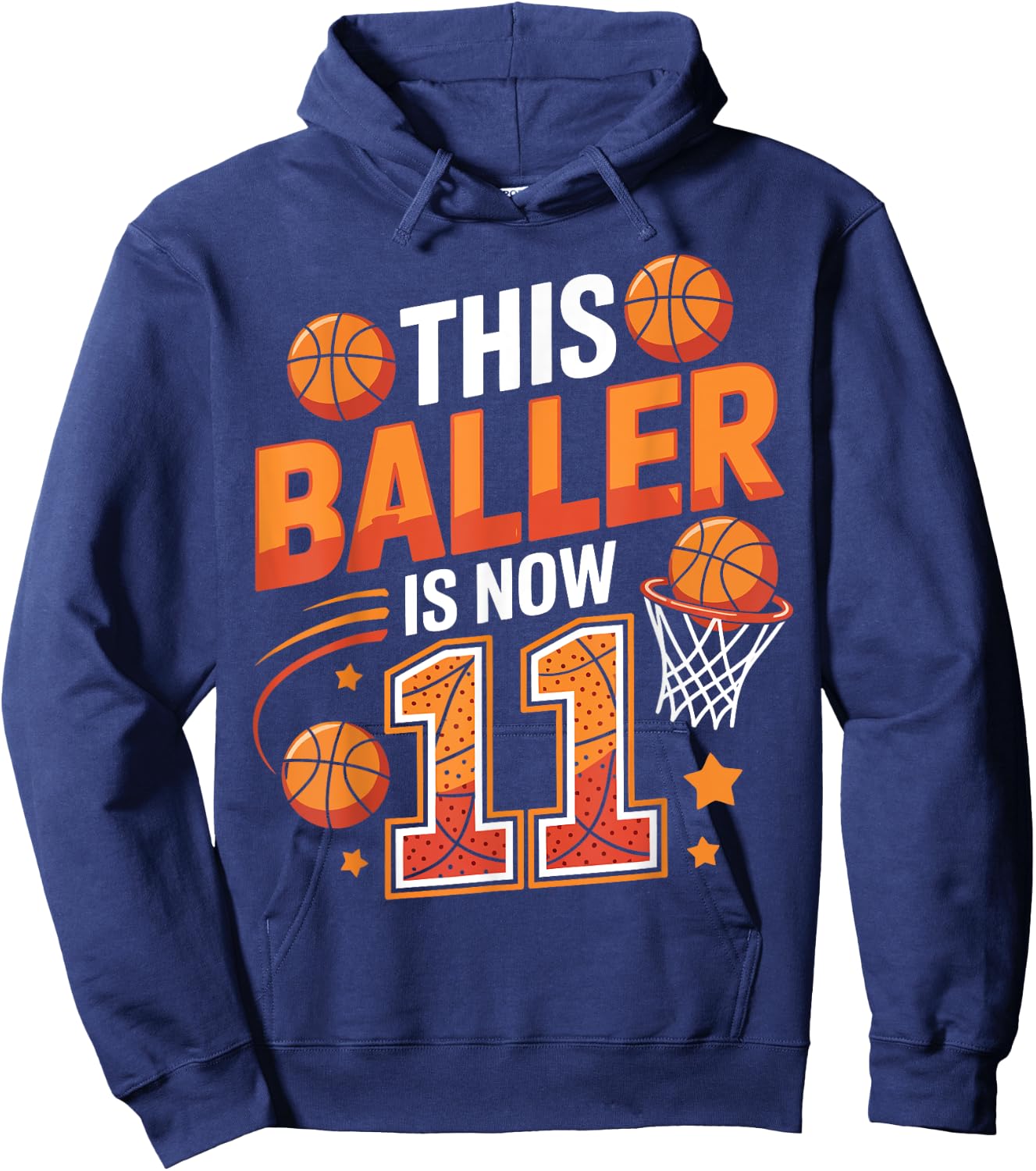 Ce Joueur a Maintenant 11 adorateurs de Basket-Ball Amusants pour Leur 11e Anniversaire Hoodie - Hoodie | Navy