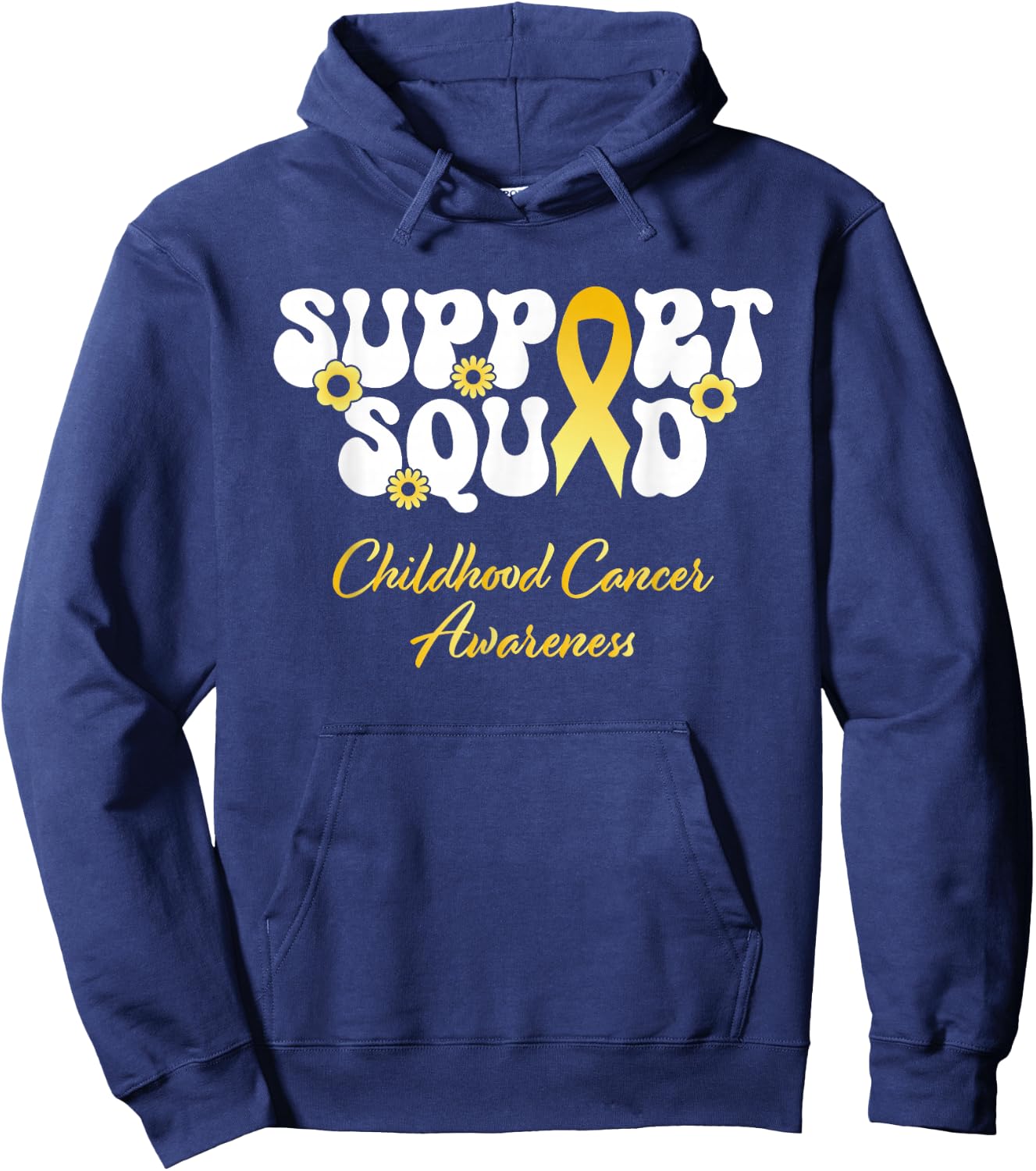 Childhood Cancer Support Squad Childhood Cancer Awareness Hoodie - Hoodie | Navy