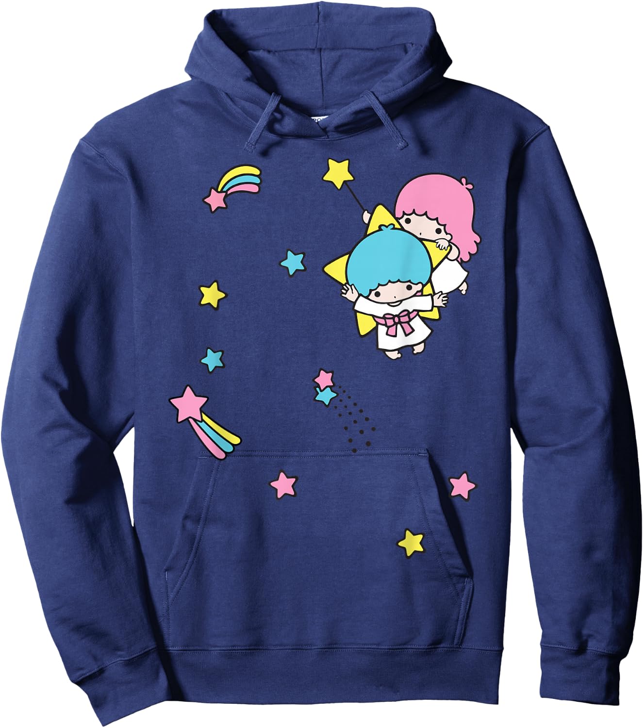 Little Twin Stars Rainbow Stars Hoodie - Hoodie | Navy