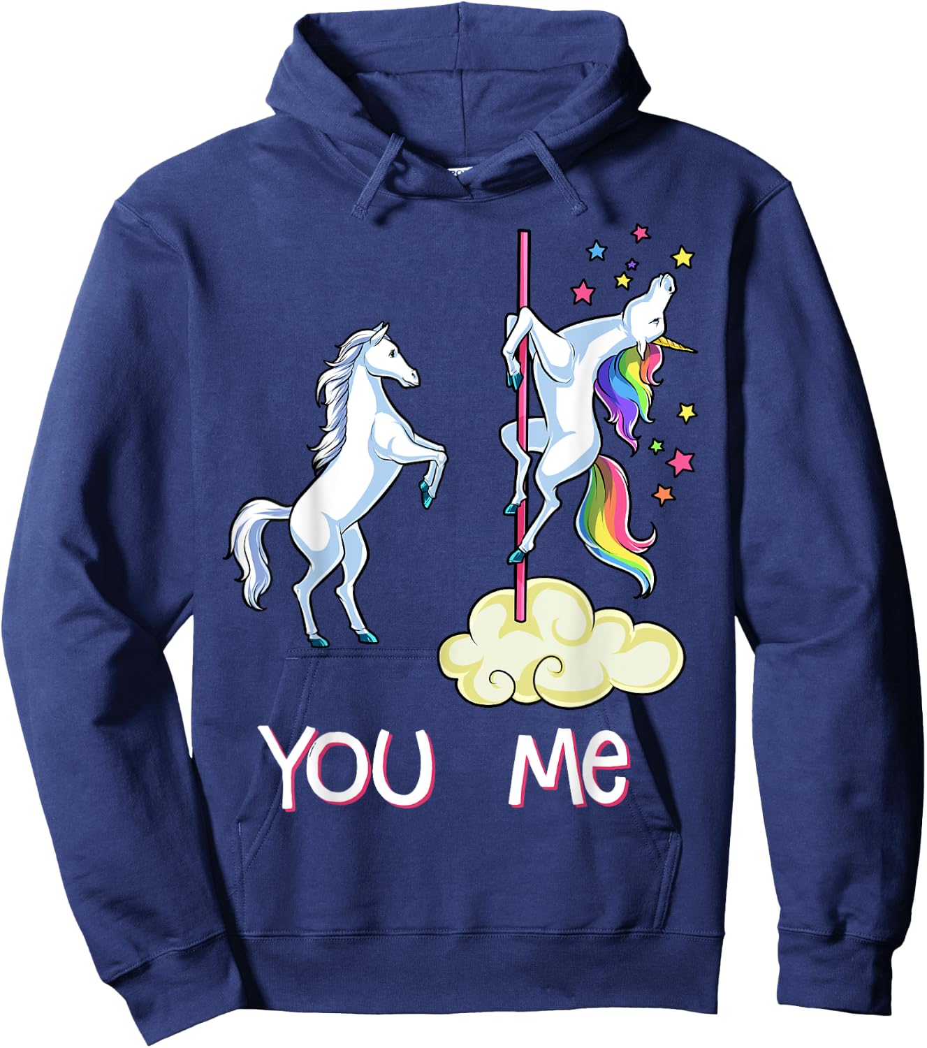 Unicorn You vs Me Funny Women Rainbow Gifts Unicorns Squad Hoodie - Hoodie | Navy
