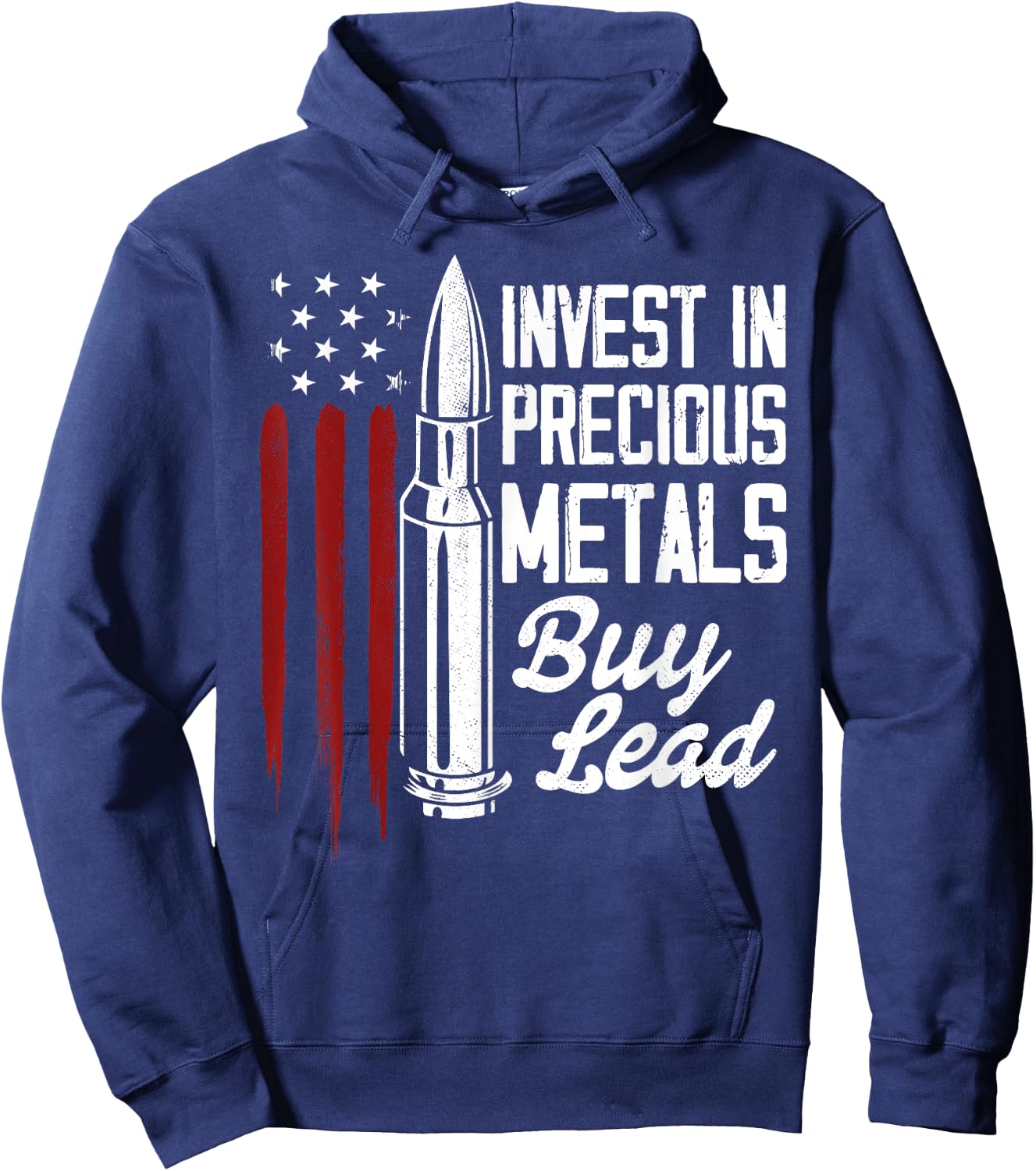 Invest In Precious Metals Gun Rights Bullet 2nd Amendment Hoodie - Hoodie | Navy