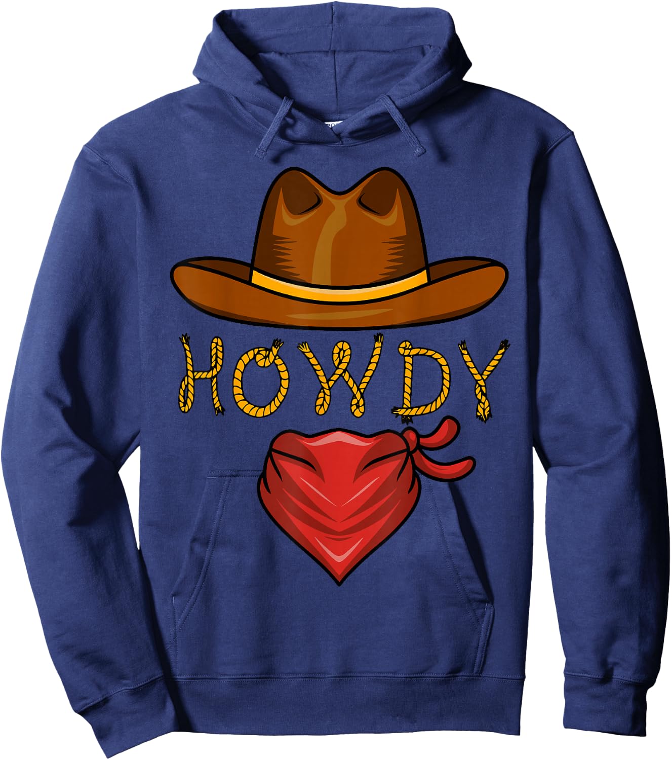 Howdy Rodeo Western Country Southern Cowboy Cowgirl Men's Boys , black, S Hoodie - Hoodie | Navy