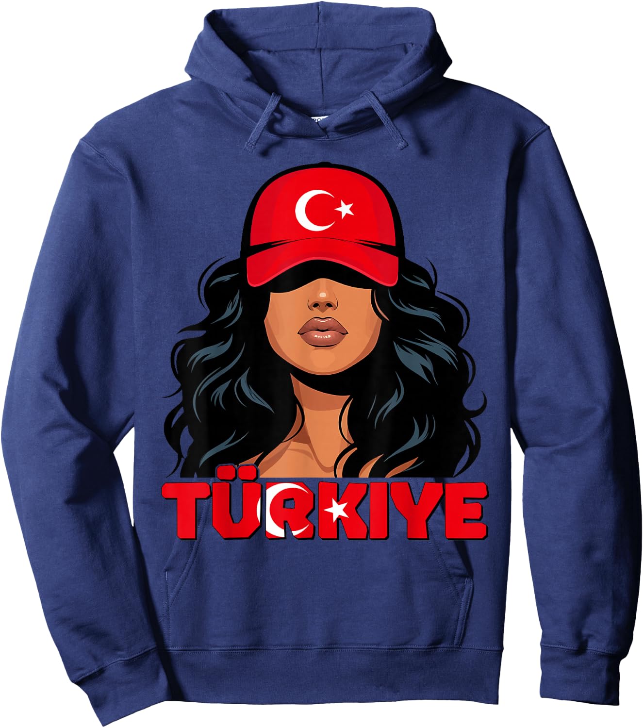 Turkish Girl Türkiye Turkish Flag Turkey Türk Kizi Women Hoodie - Hoodie | Navy
