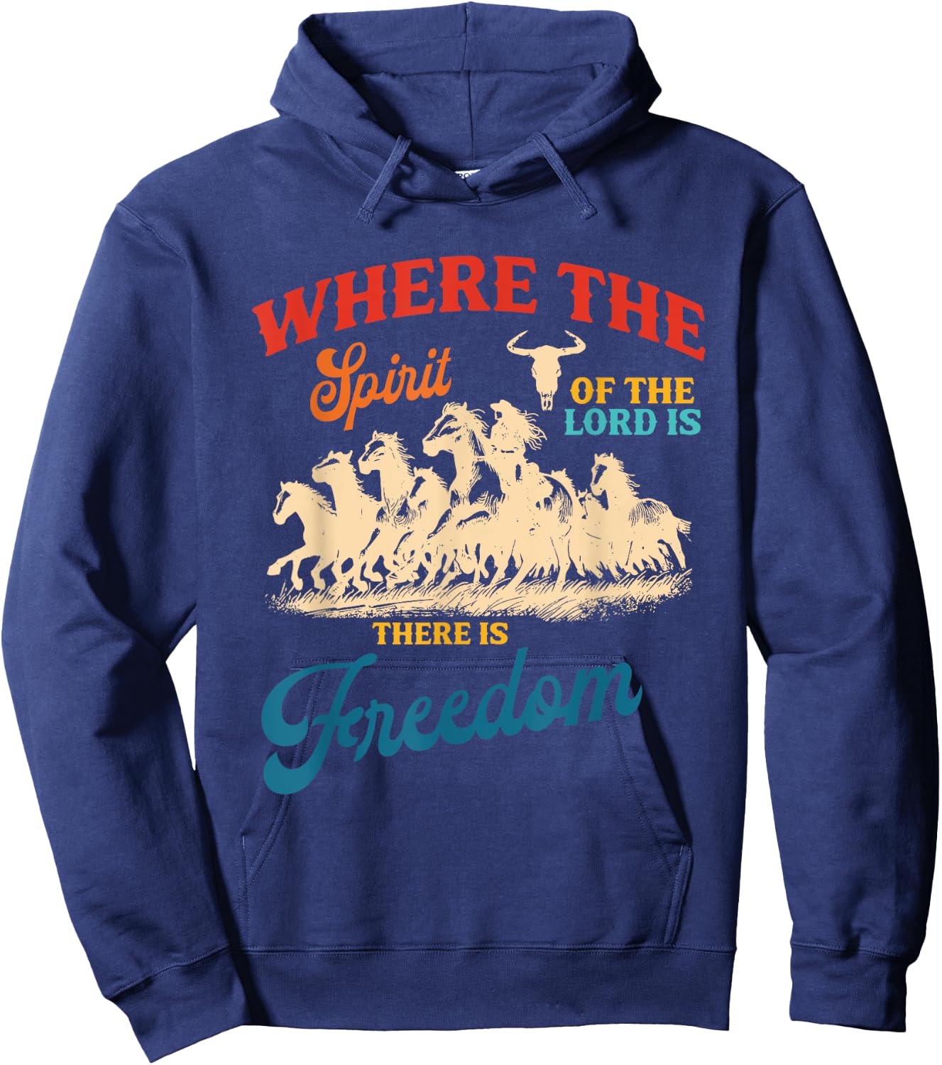 Where The Spirit Of The Lord Is There Is Freedom Hoodie - Hoodie | Navy
