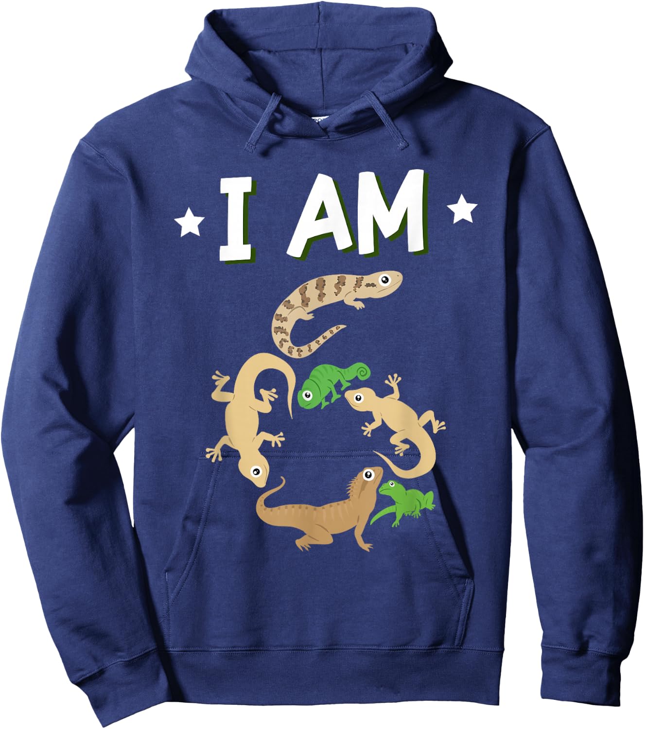 Kids 6 Years Old Reptile Lizard Themed 6th Birthday Hoodie - Hoodie | Navy