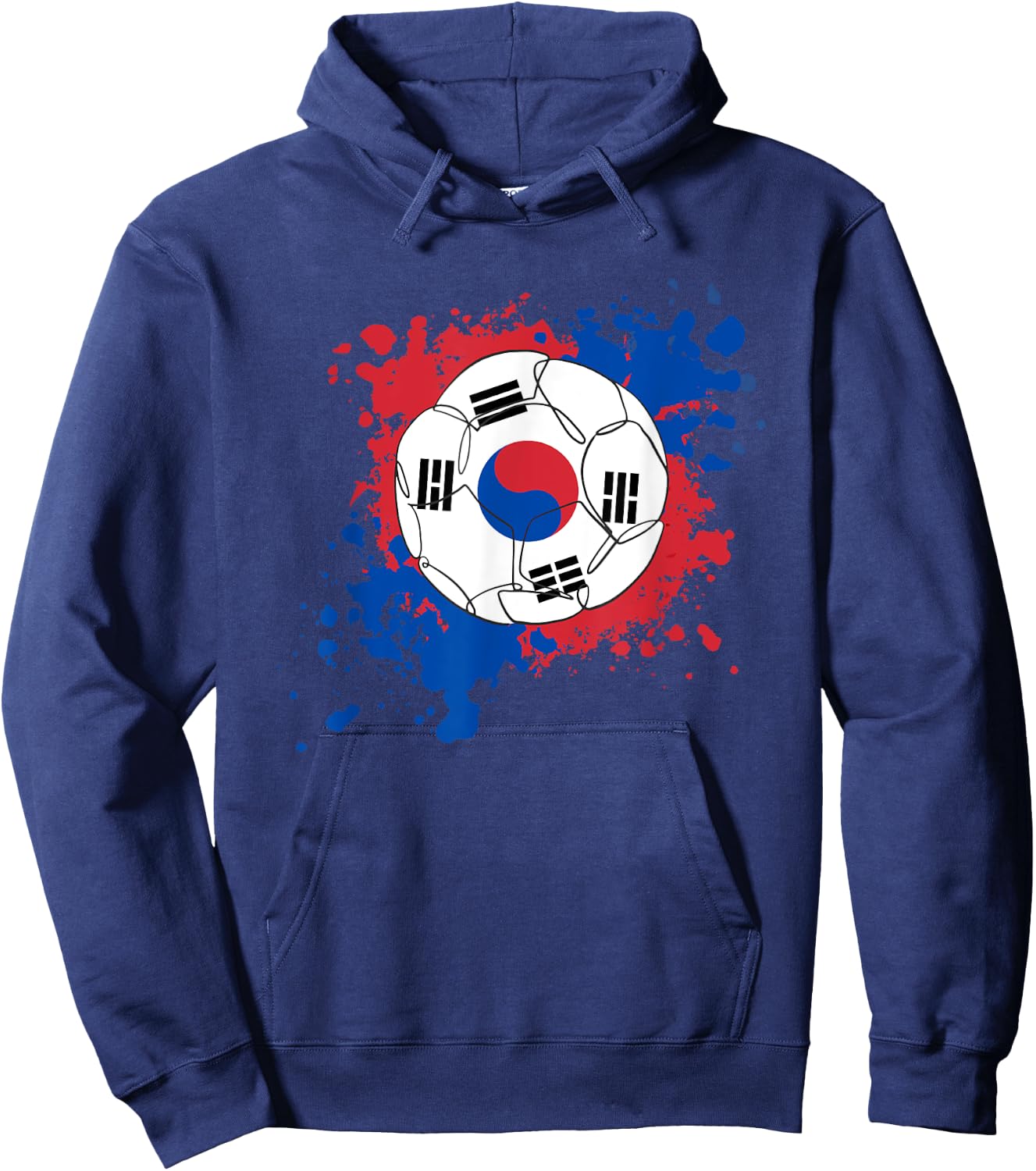 Soccer Ball With The Flag Of South Korea Hoodie - Hoodie | Navy