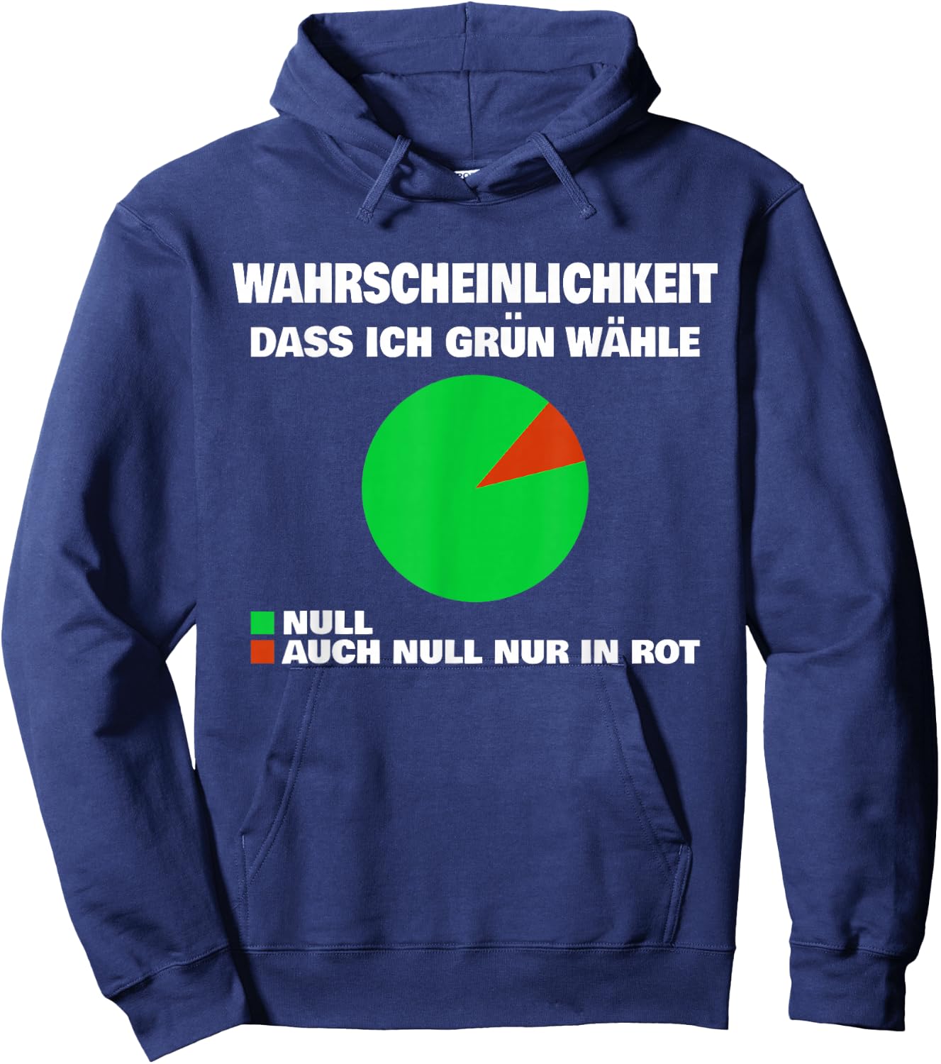 Green No Thank You Wahrscheinlichkeit dass ich Grün wähle Null , black Hoodie - Hoodie | Navy