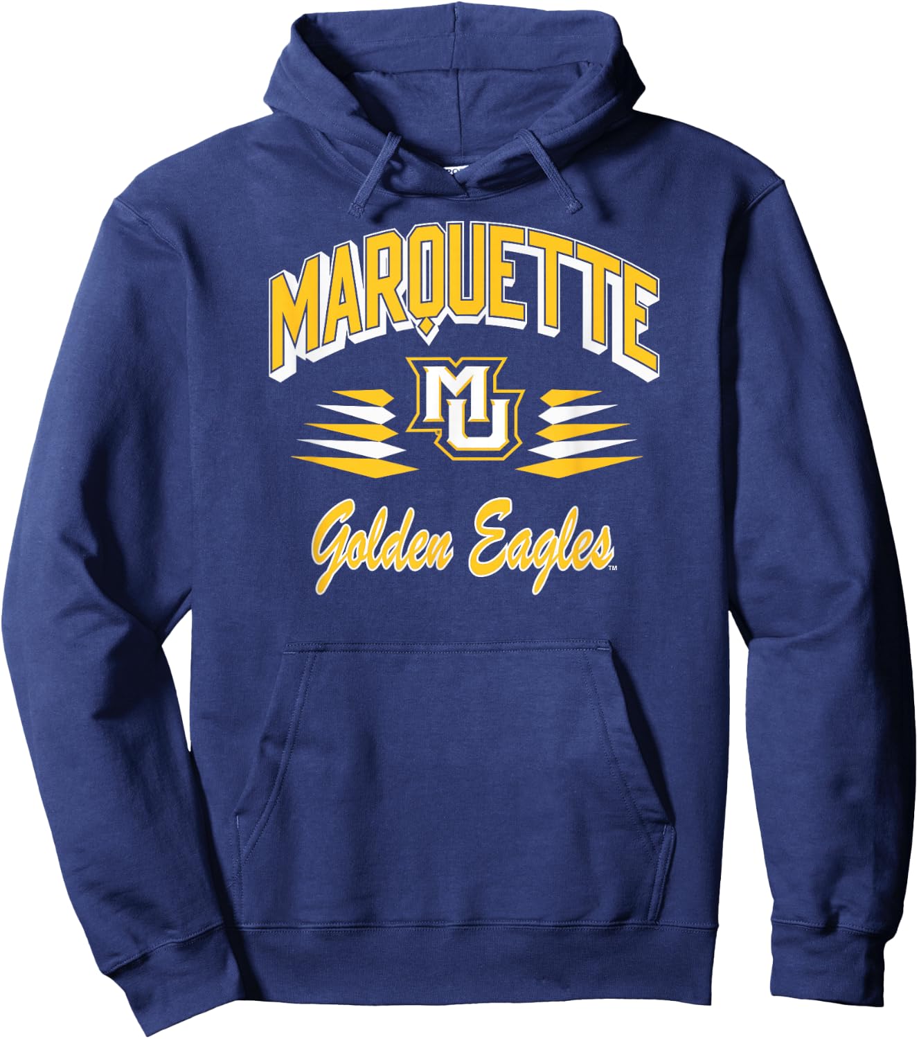 Marquette Golden Eagles Retro Diamond Navy Hoodie - Hoodie | Navy