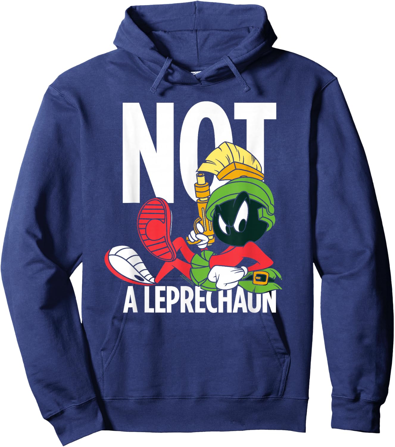 Looney Tunes Marvin the Martian Not a Leprechaun Hoodie - Hoodie | Navy