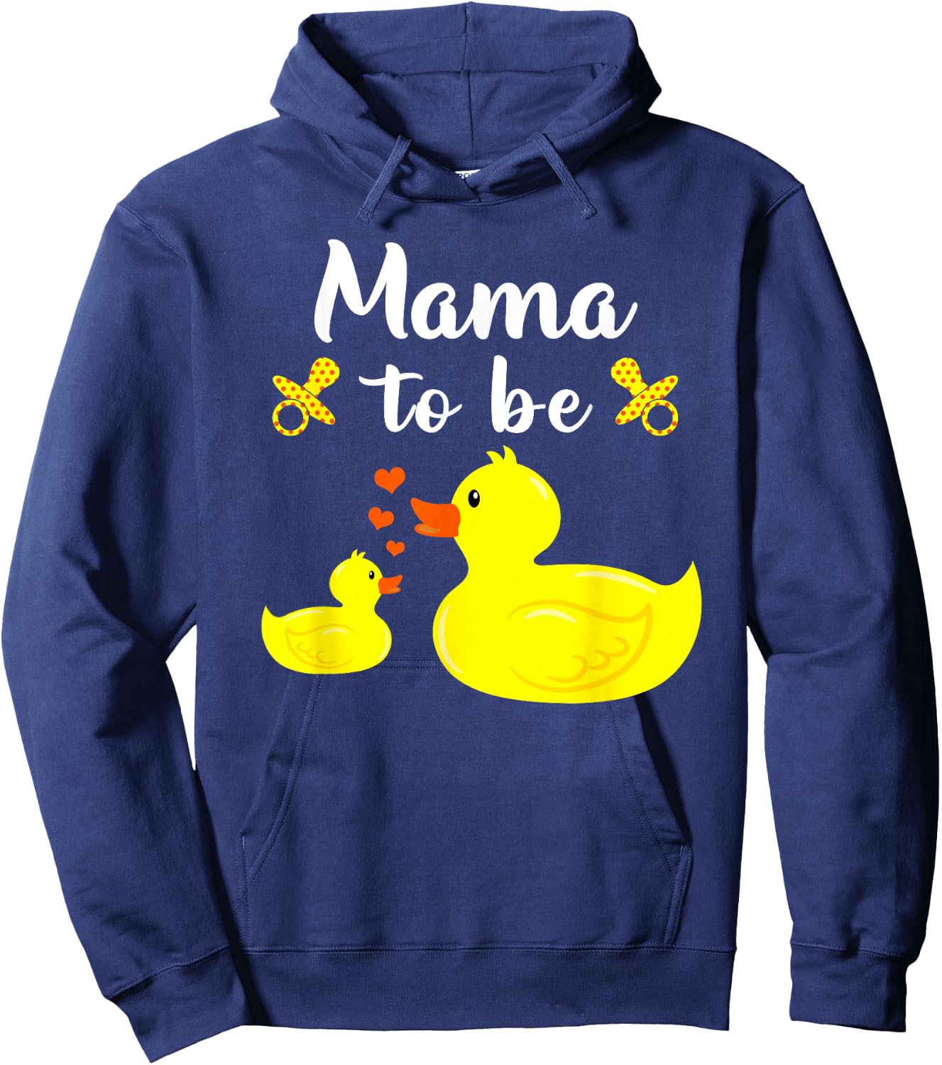 Mama To Be Yellow Duck Baby Shower For Boy Or Girl Hoodie - Hoodie | Navy