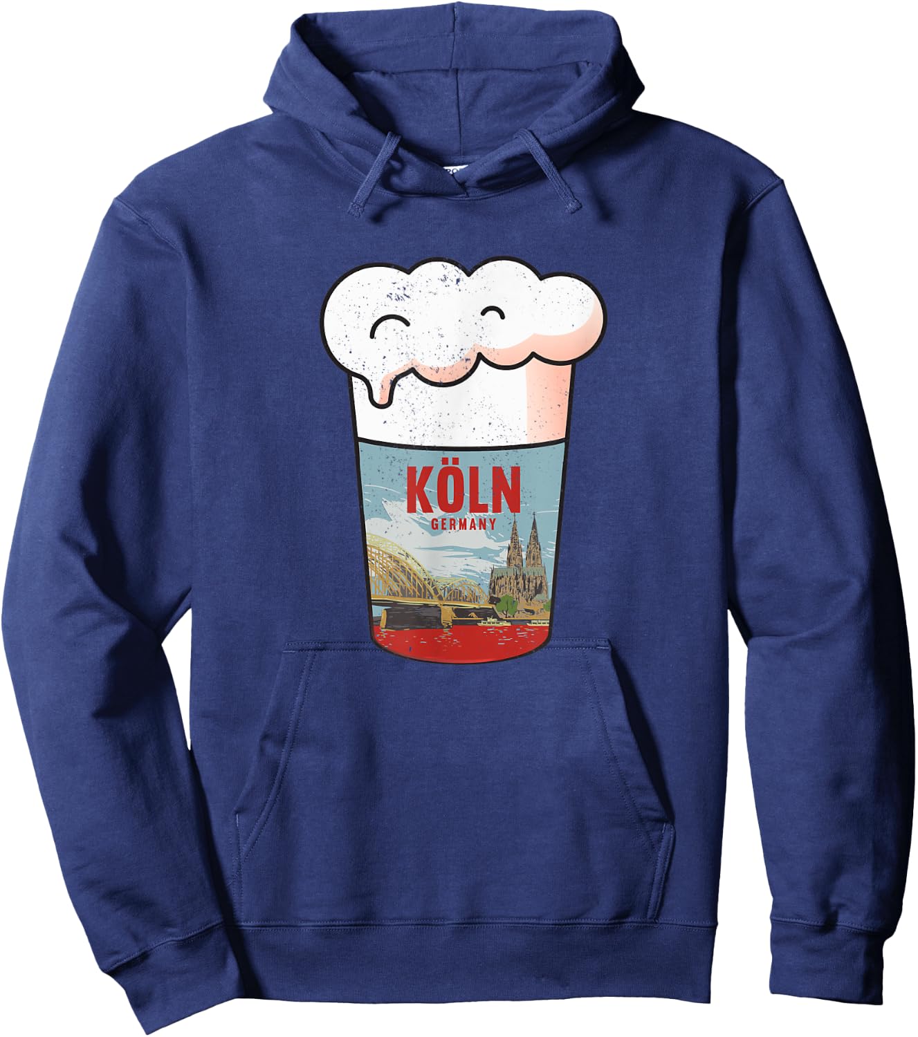 Köln Germany Ming Kölle Cologne Skyline Hoodie - Hoodie | Navy