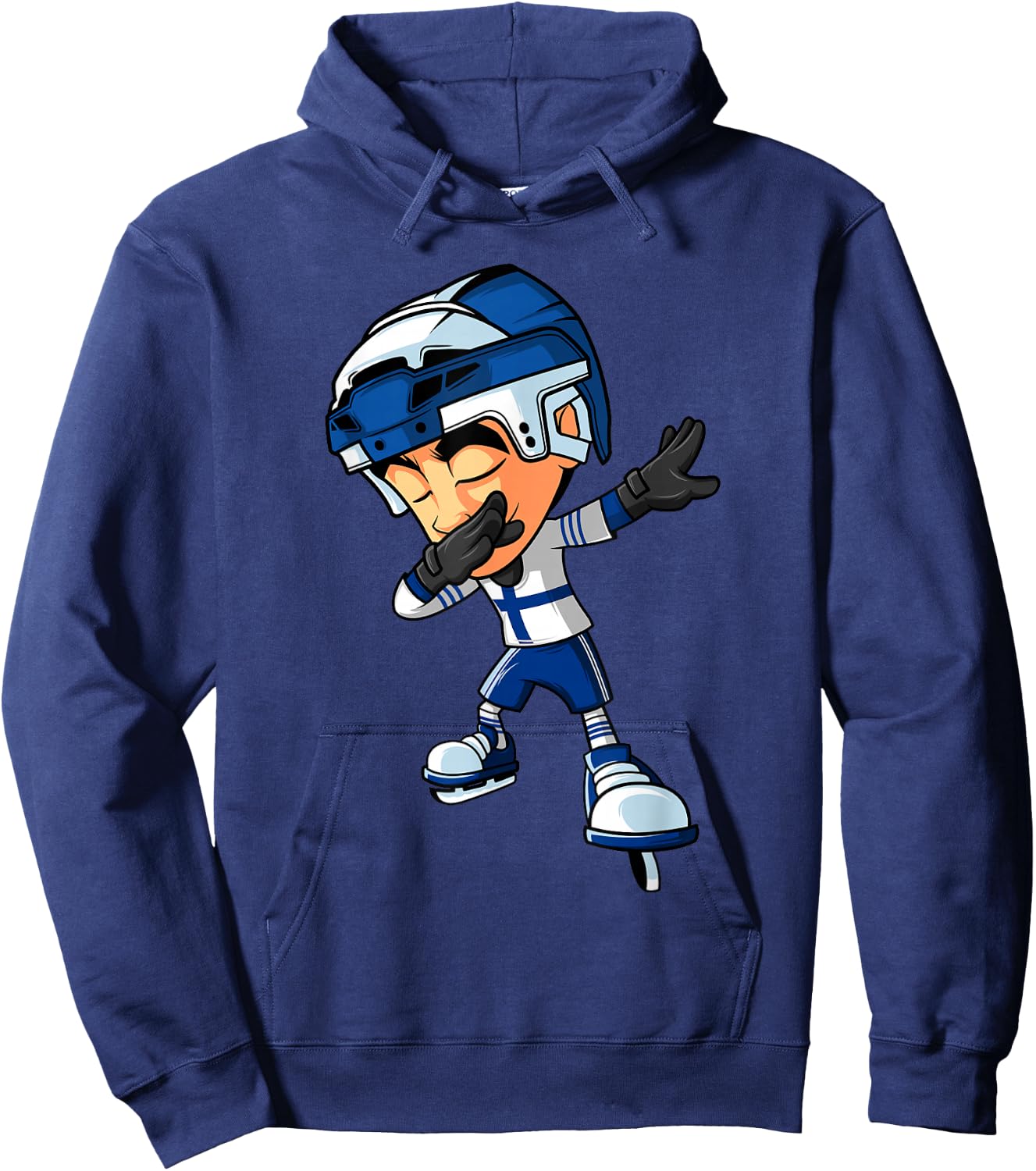 Dabbing Ice Hockey Player Finland Flag Dab Squad Men Boys Hoodie - Hoodie | Navy