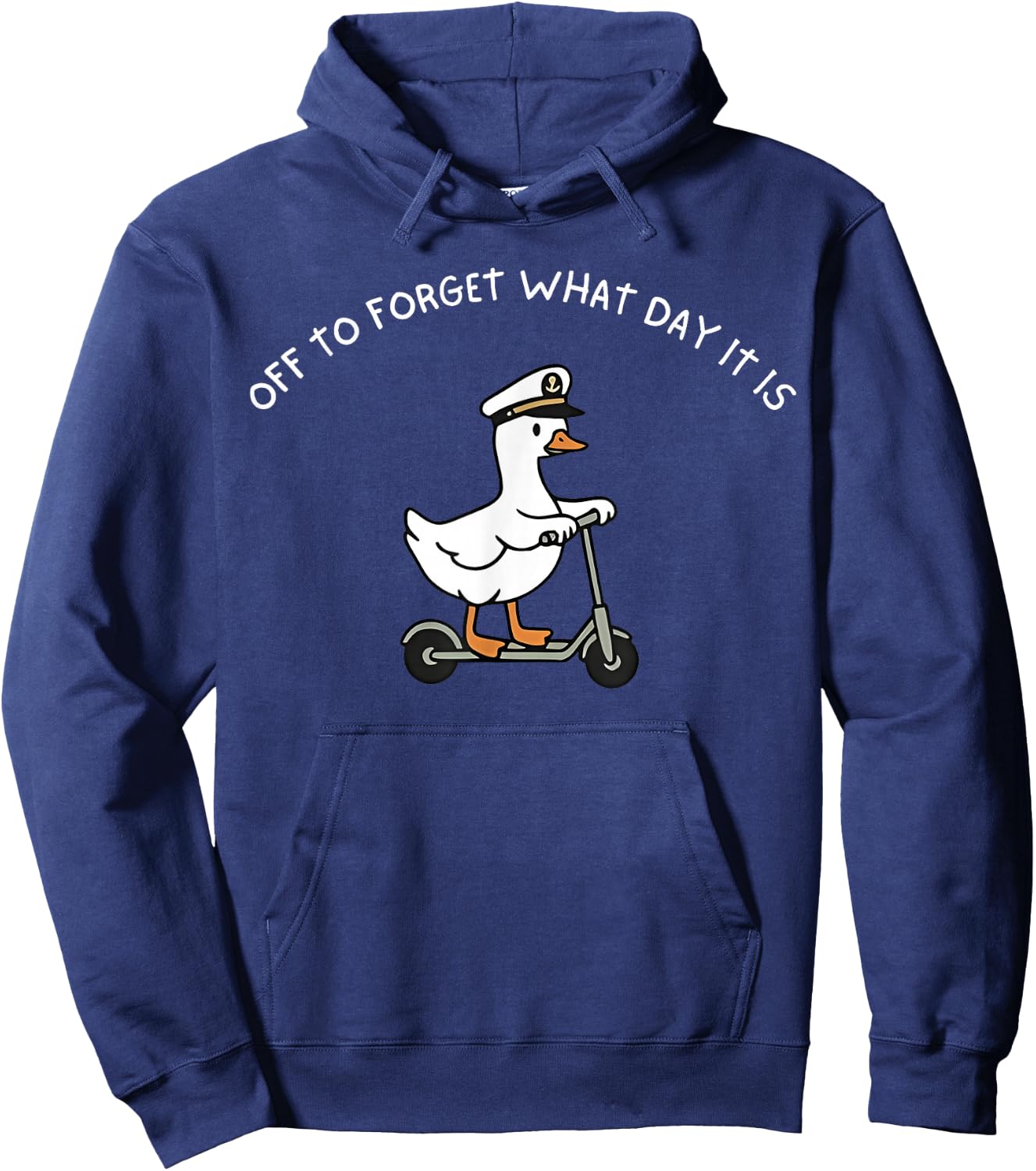 Off to Forget What Day It is Funny Goose Cruise Trip Hoodie - Hoodie | Navy