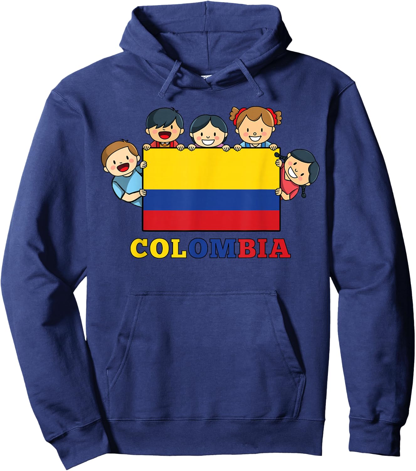 Kids Colombia Flag Hispanic Heritage Month Colombian Hoodie - Hoodie | Navy