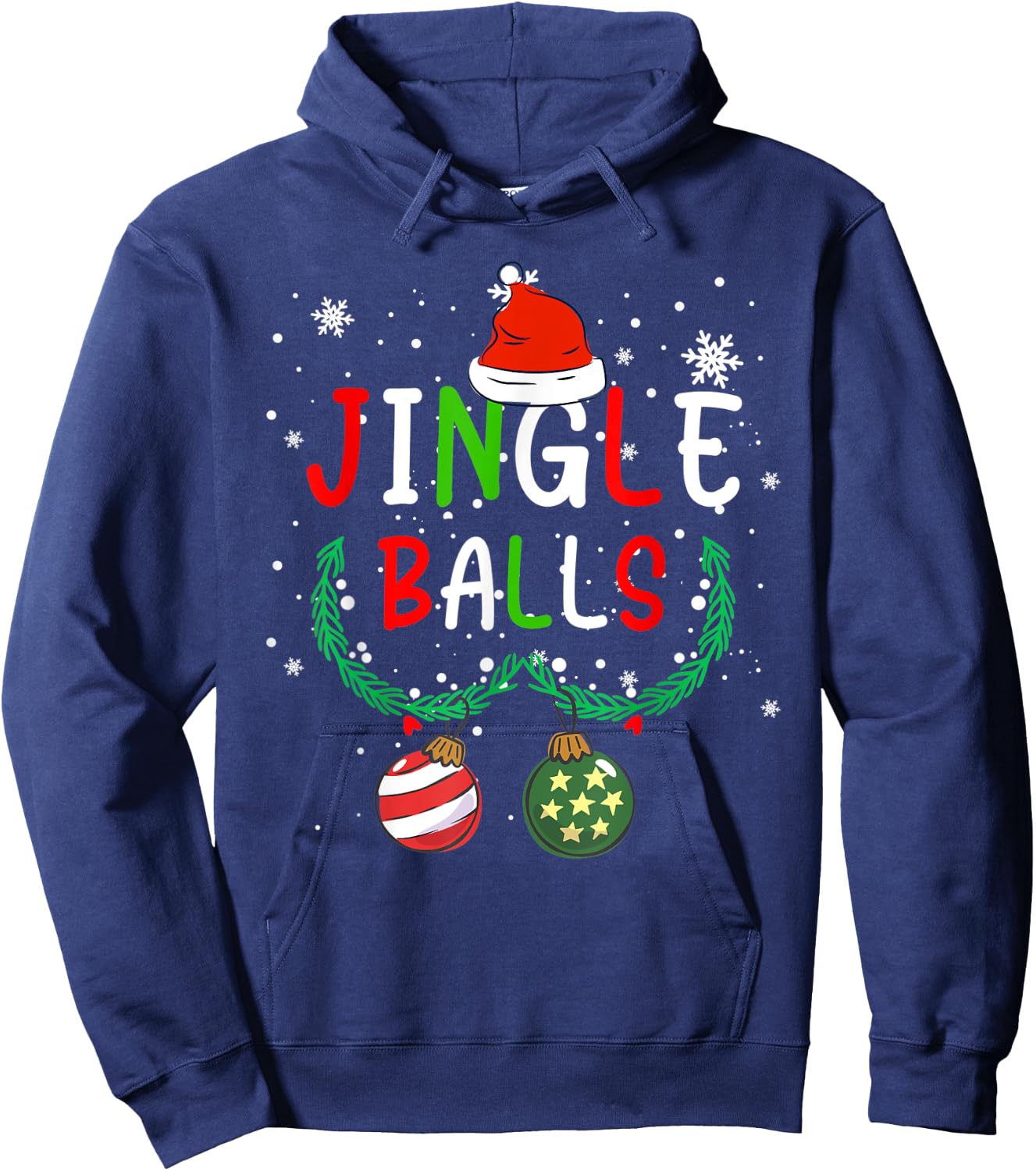 Jingle Balls Tinsel Tits Couple Chestnuts Christmas Family Hoodie - Hoodie | Navy