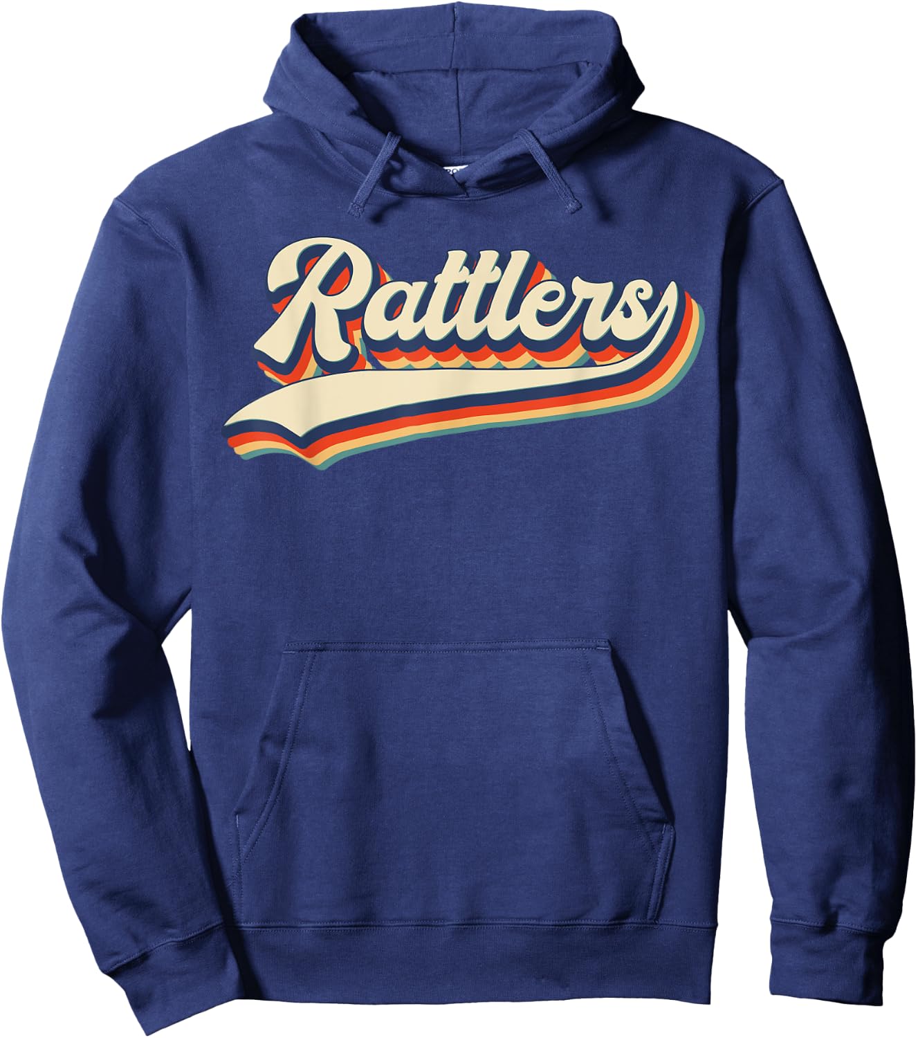 Rattlers School Sports Name Vintage Retro Gift Hoodie - Hoodie | Navy