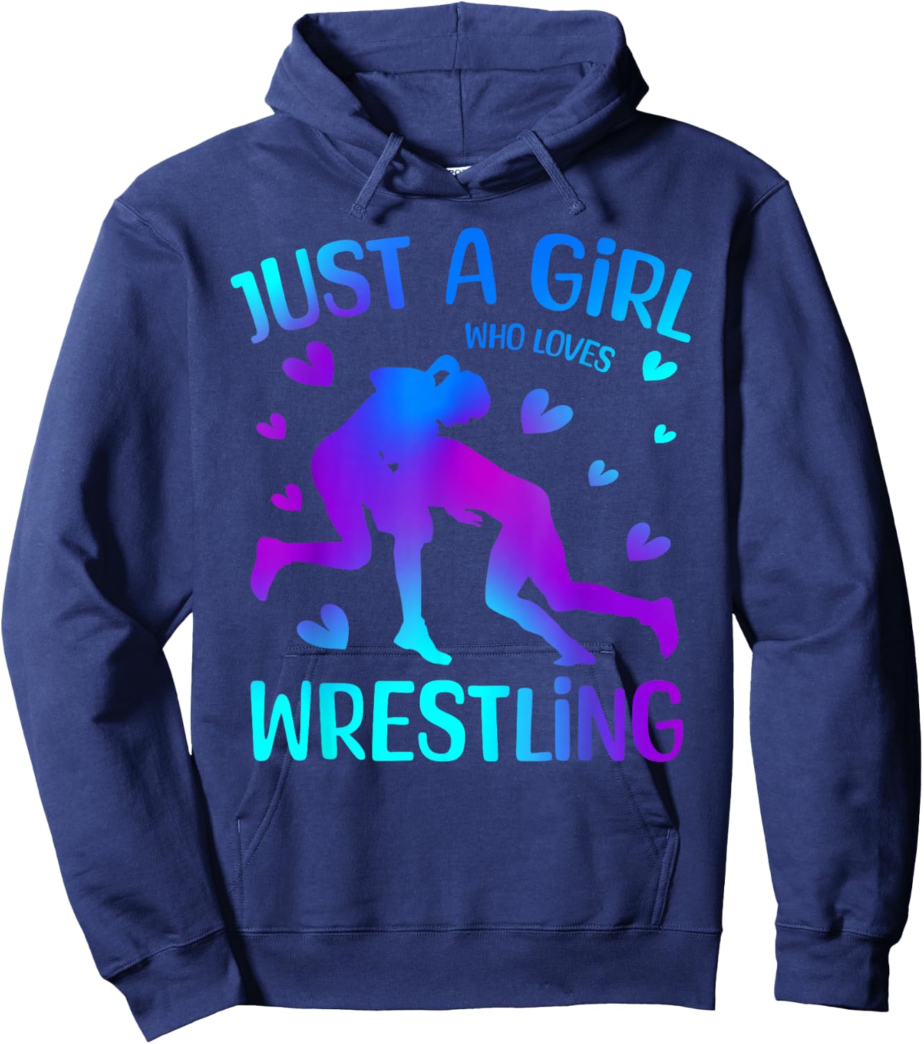Girls Wrestling Just A Girl Who Loves Wrestling Wrestler Hoodie - Hoodie | Navy