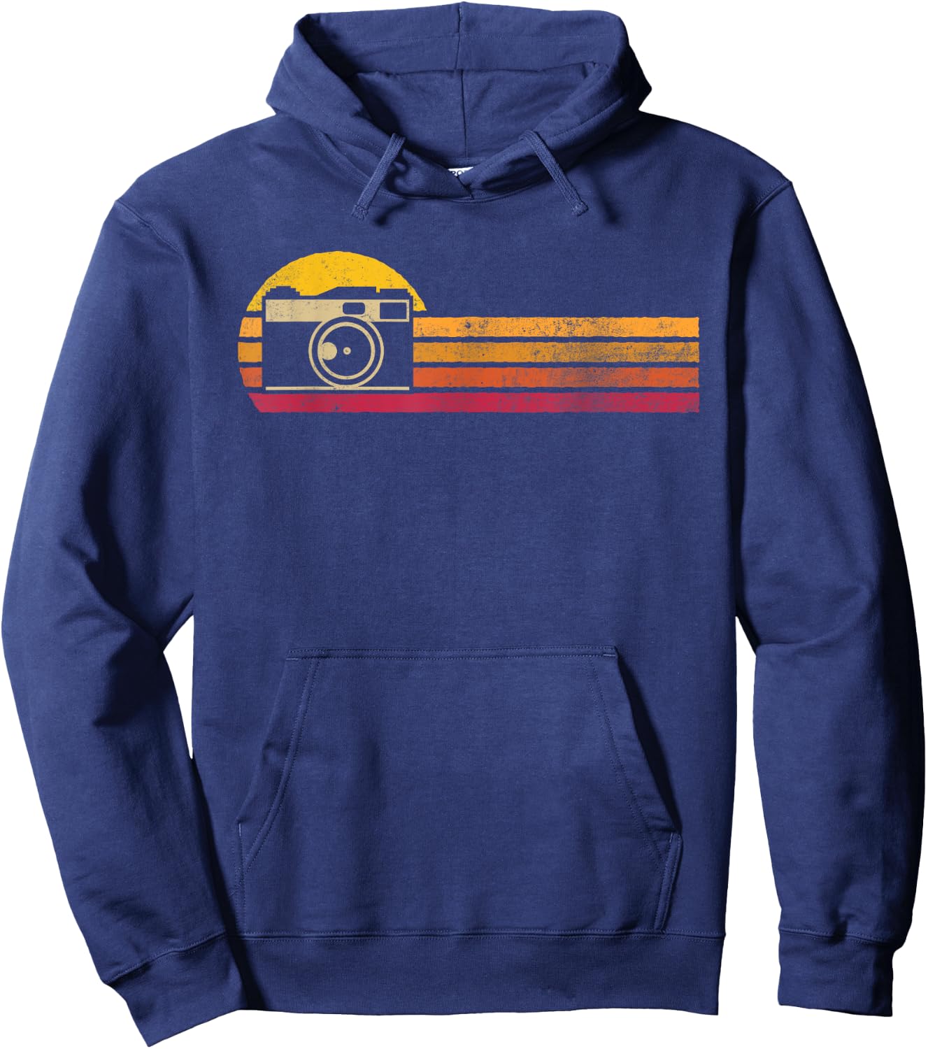 Vintage Style Camera Silhouette Retro Photographer Gift Hoodie - Hoodie | Navy