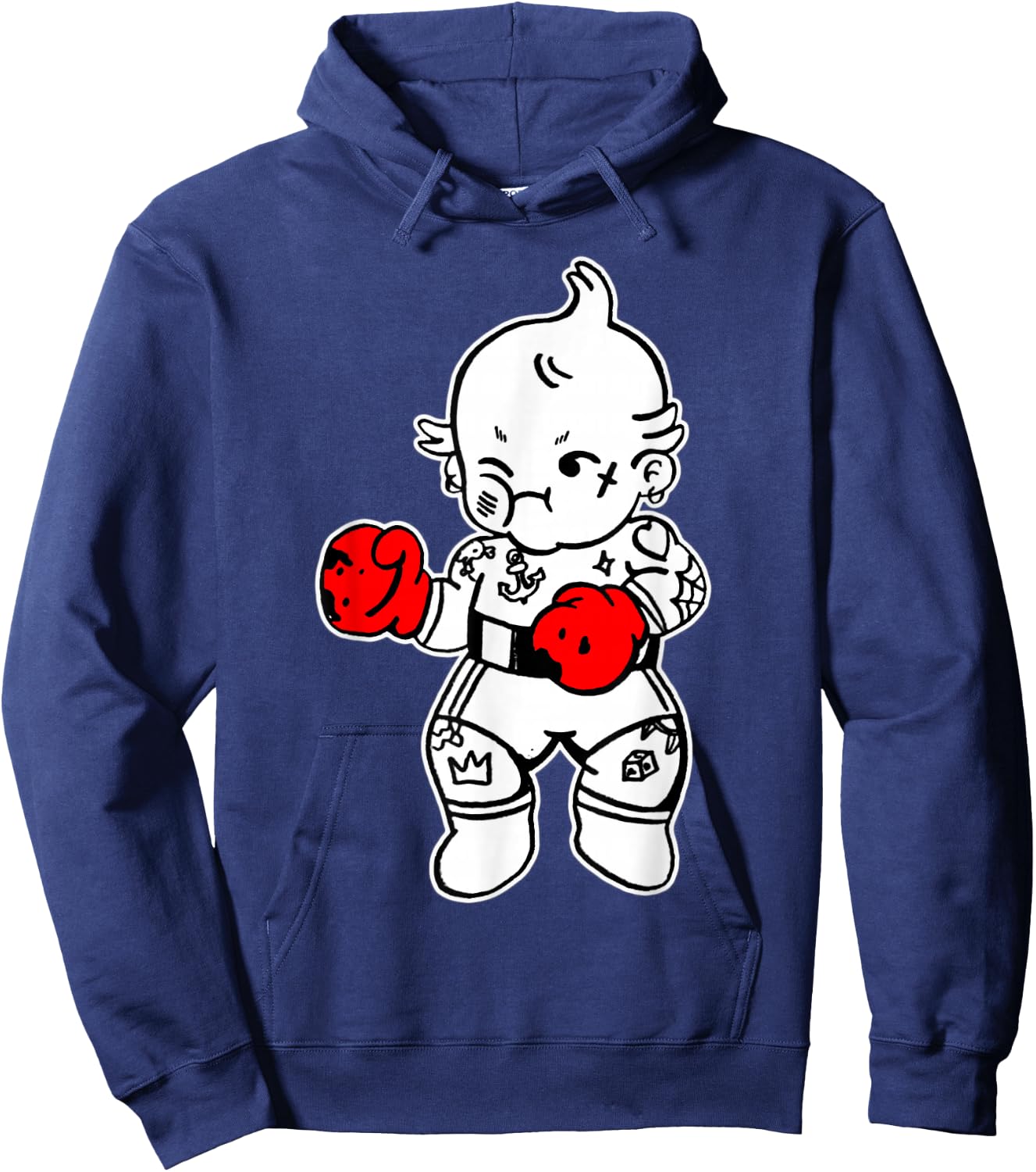 Urban Empyre Kewpie Baby Boxer , Small, Black Hoodie - Hoodie | Navy