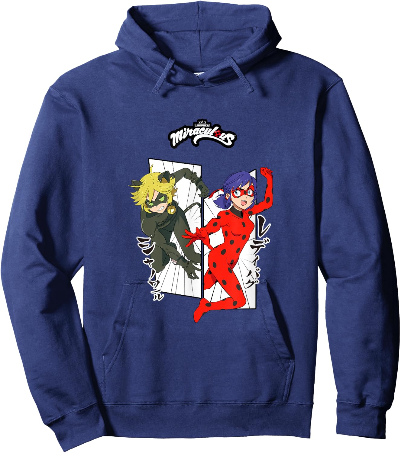 Miraculous Ladybug Cat Noir Manga 2 Hoodie - Hoodie | Navy
