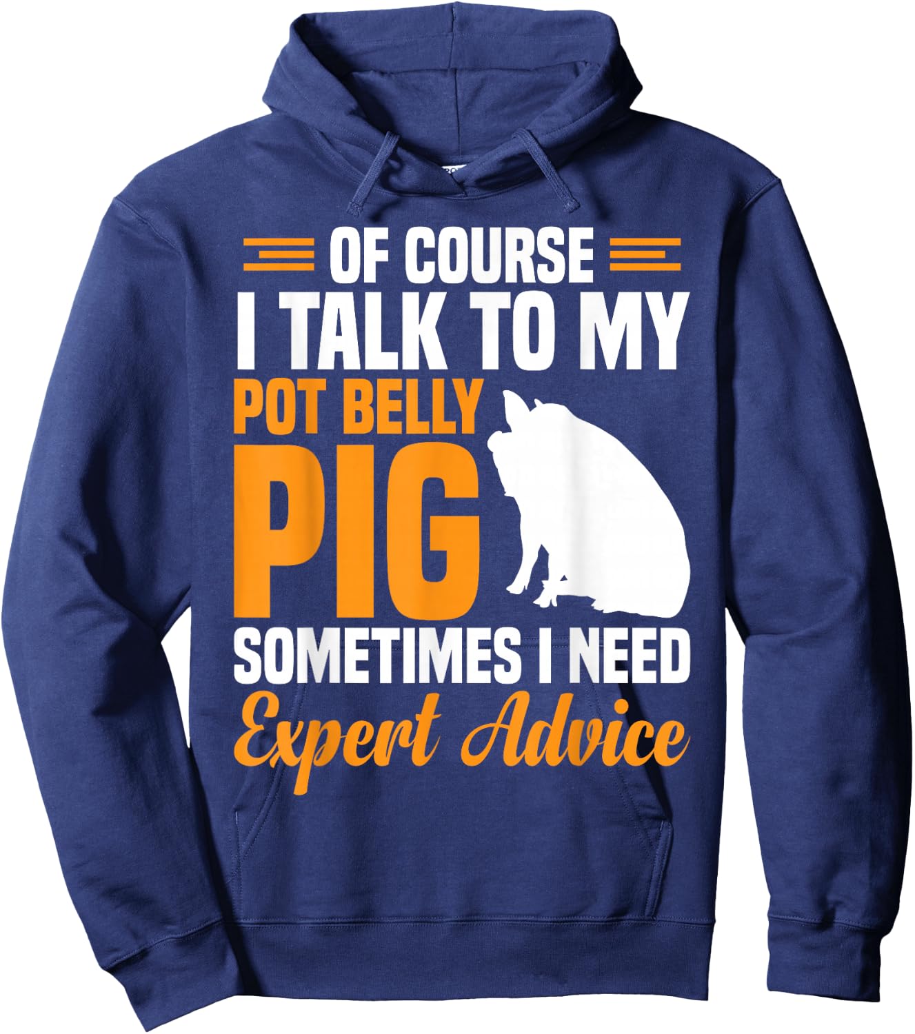 Pig Feed Toy Pot Belly Pig Lover Hoodie - Hoodie | Navy
