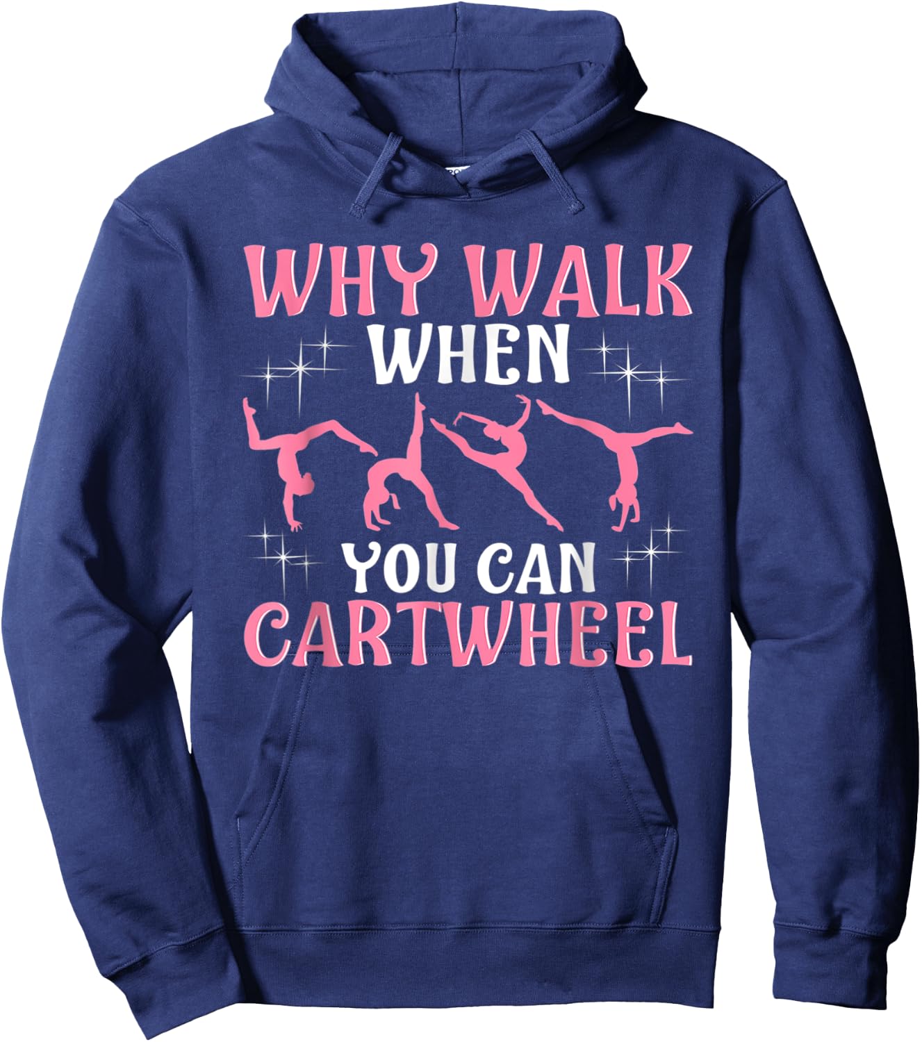 Funny Gymnastics Gymnast Gift Girls Women Cool Cartwheel Hoodie - Hoodie | Navy