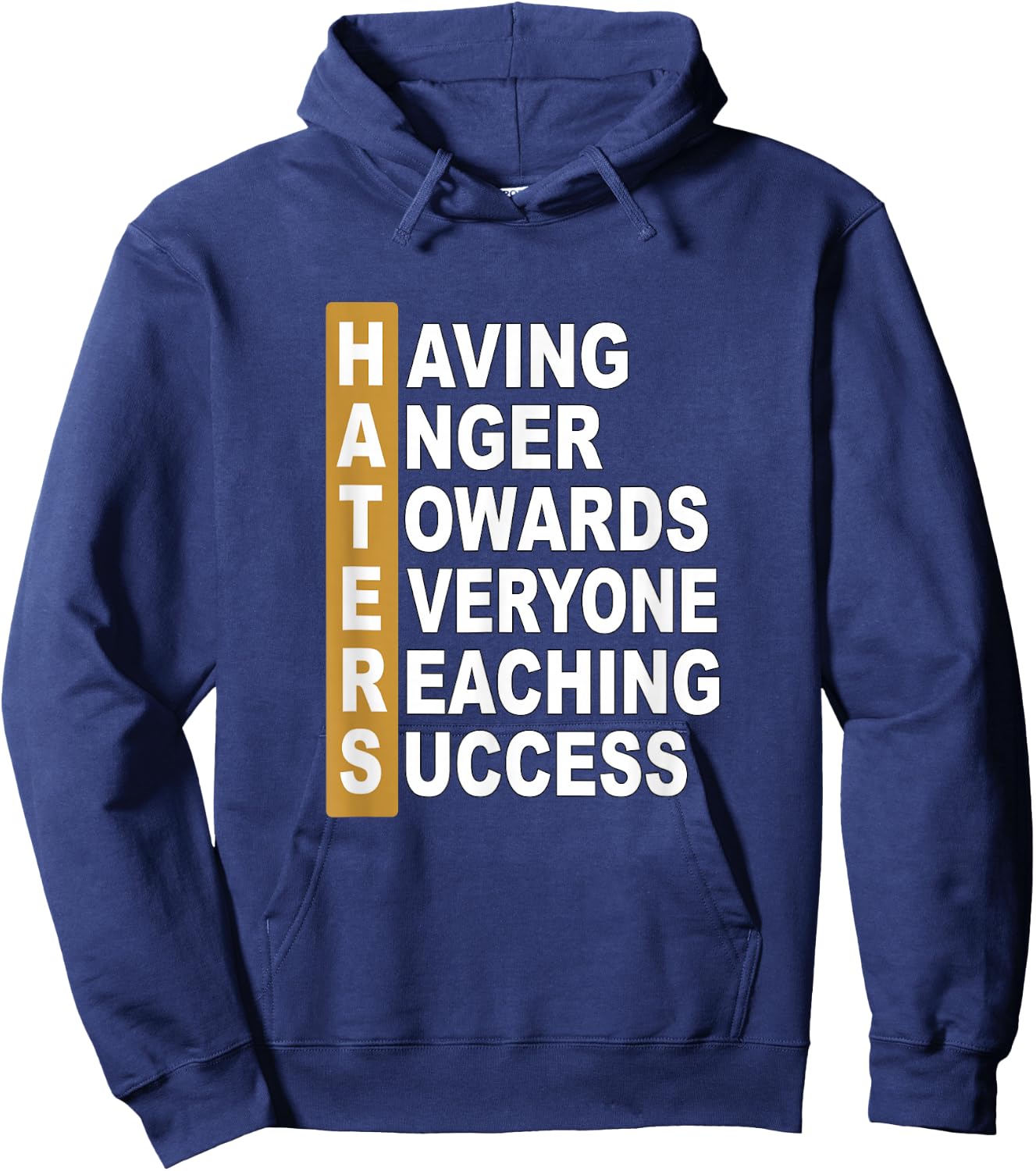 Brown Color H.A.T.E.R.S. Brown Graphic Hoodie - Hoodie | Navy