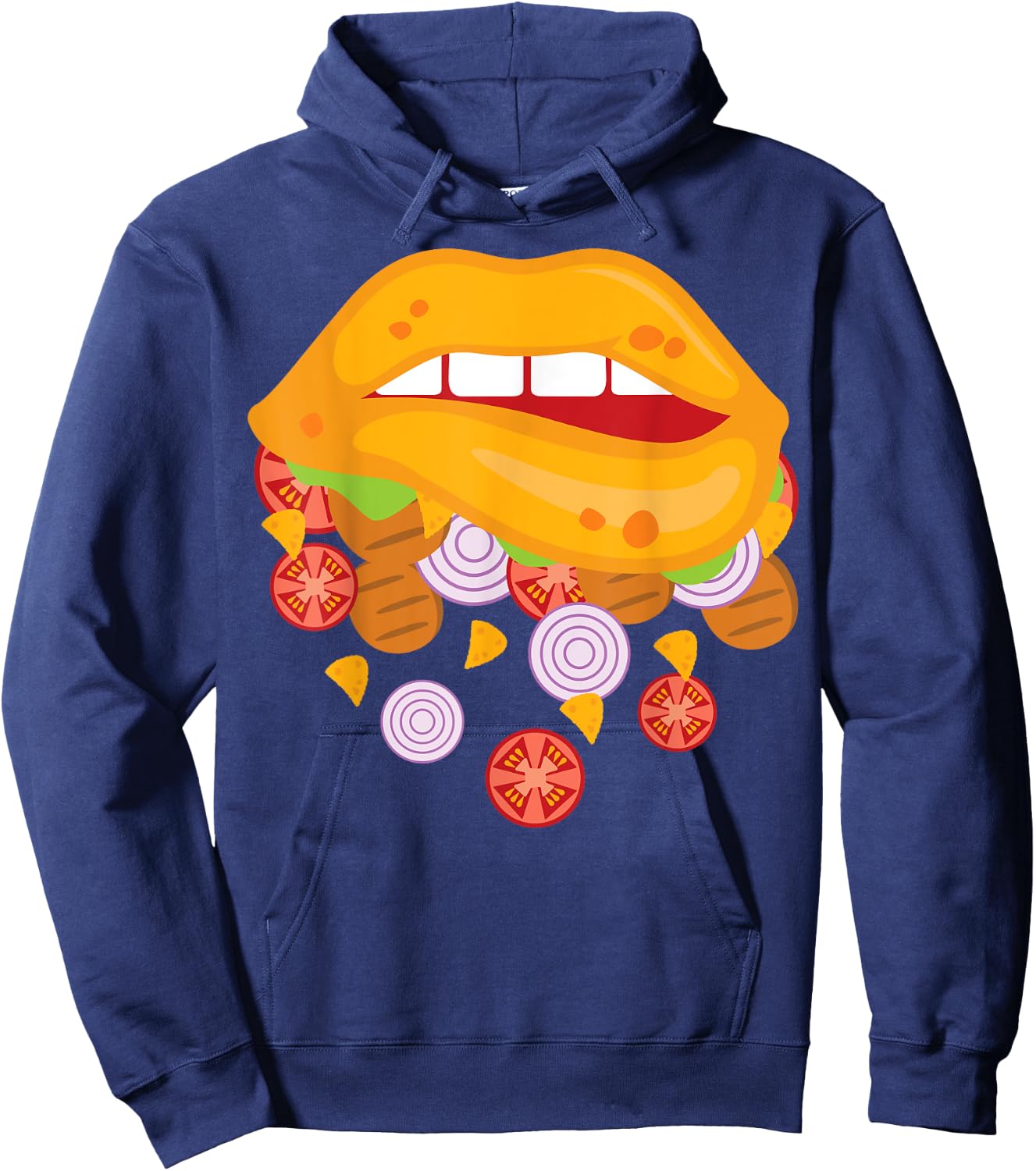 Sexy Taco Lips Funny Taco Cinco De Mayo Taco Lover Hoodie - Hoodie | Navy