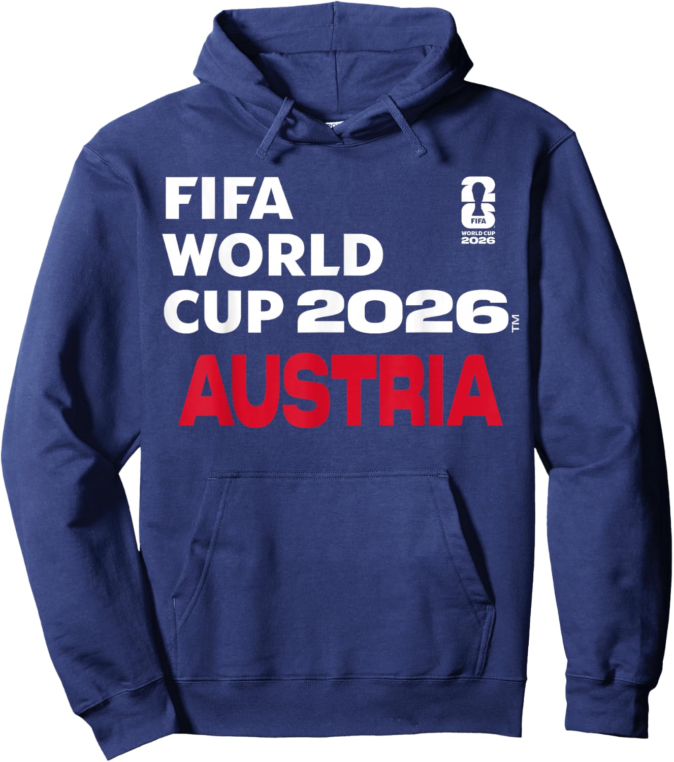 FIFA World CUP26 Österreich Blockbuchstaben Hoodie - Hoodie | Navy