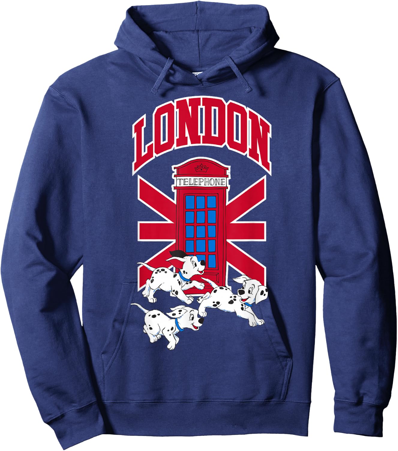 Disney 101 Dalmatians London Telephone Playful Puppies Hoodie - Hoodie | Navy