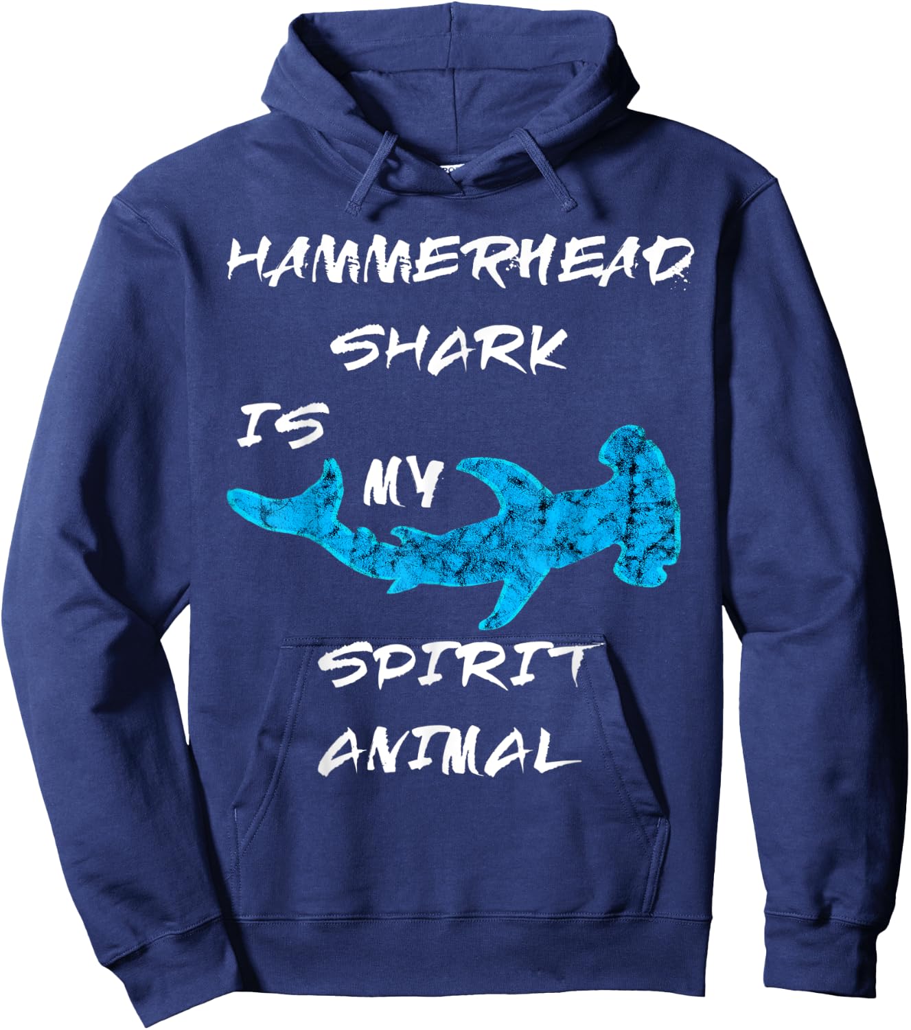 Hammerhead Shark Is My Spirit Animal Ocean Sphyrna Fish Hoodie - Hoodie | Navy