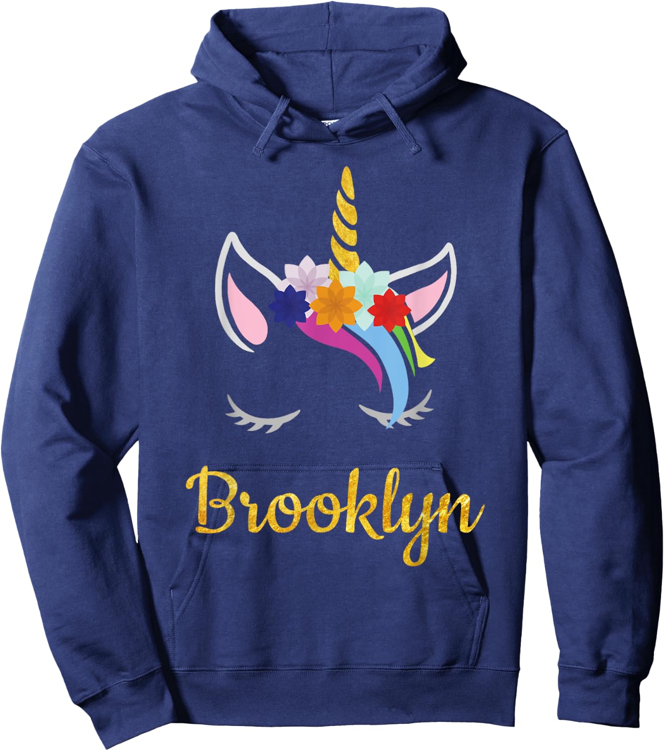 Brooklyn Unicorn Name Shirt for Brooklyn Hoodie - Hoodie | Navy